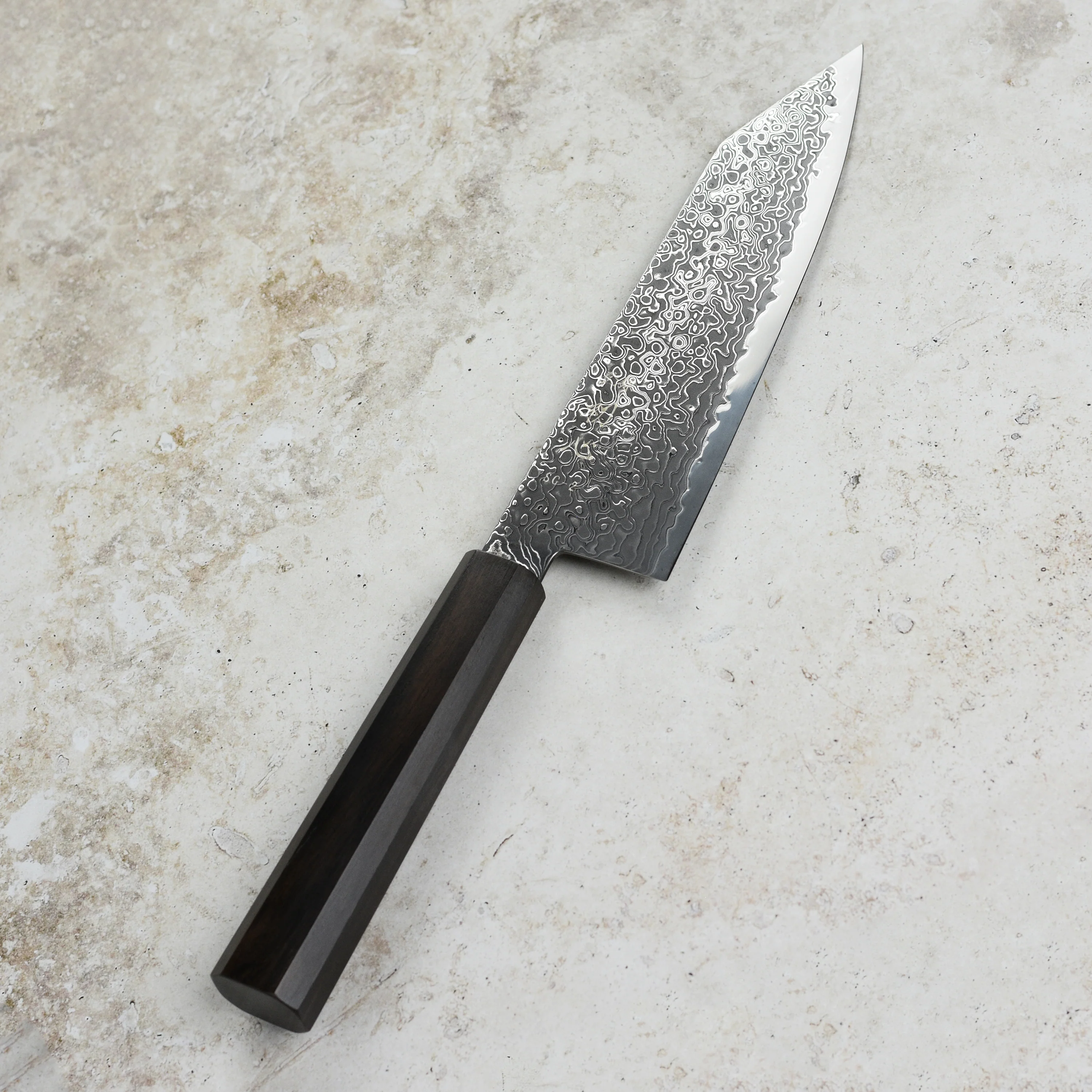 Hatsukokoro Ryuhyo SG2 Kurozome Damascus 7" Bunka - Image 4