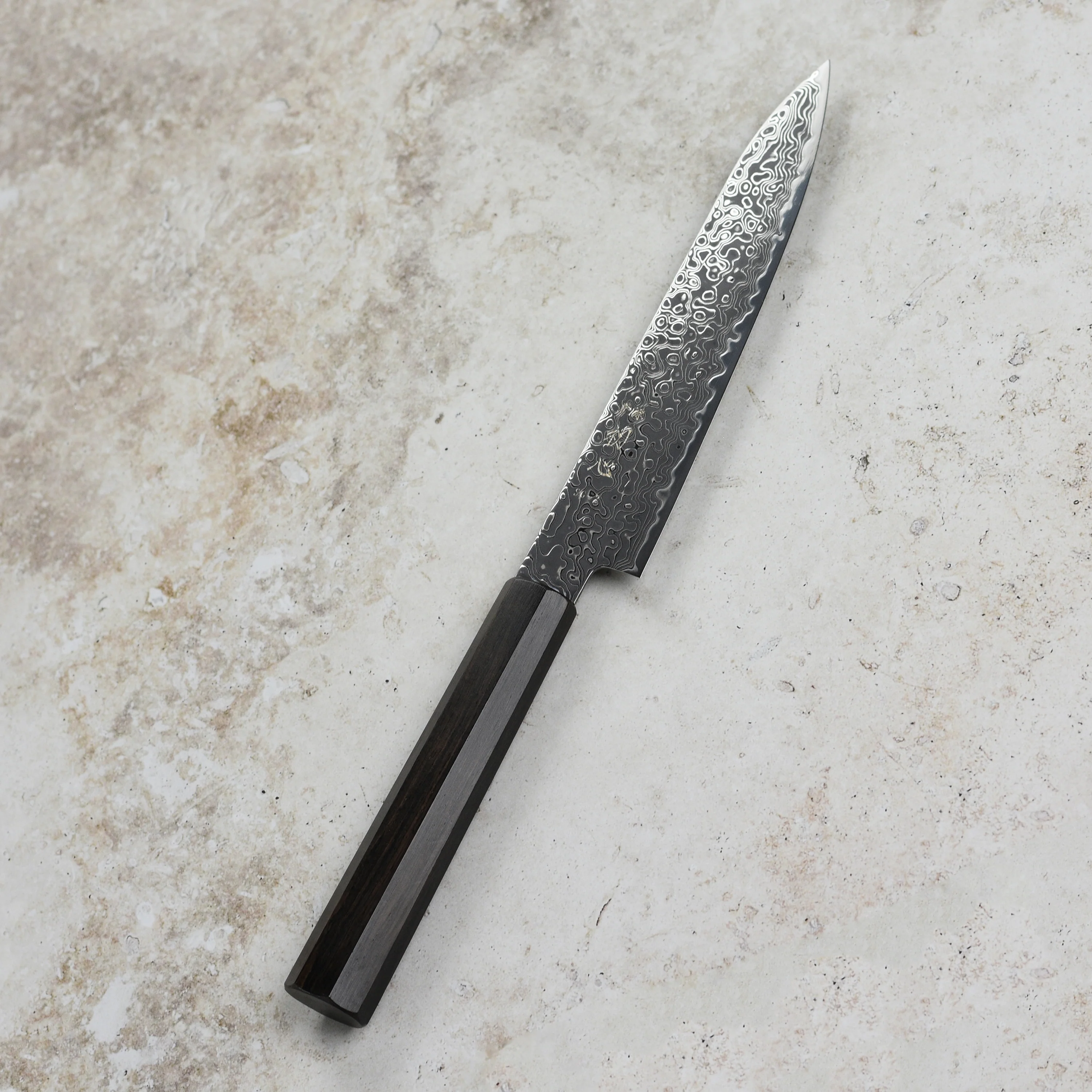 Hatsukokoro Ryuhyo SG2 Kurozome Damascus 5.9" Petty - Image 4
