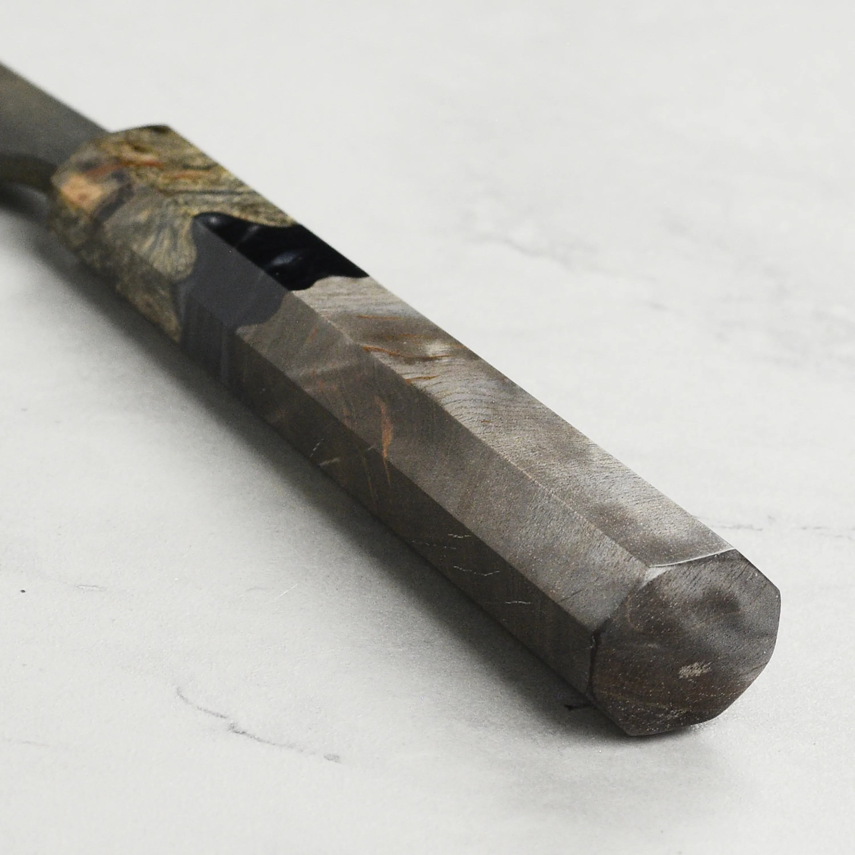 Hatsukokoro Shinkiro Aogami Super Kurouchi Damascus 5.9" Petty, Stabilized Birch - Image 2