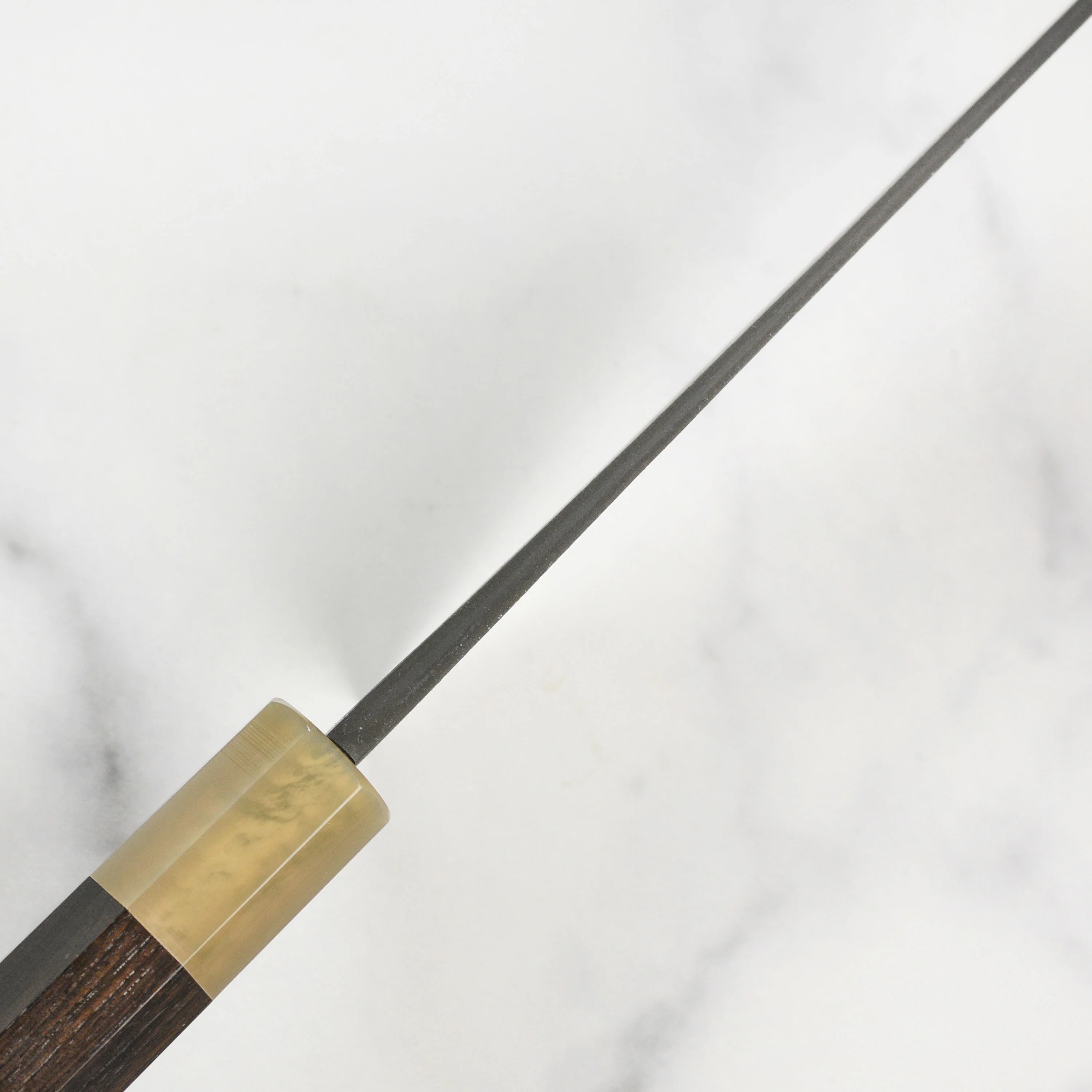 Hatsukokoro Shinkiro Aogami Super Kurouchi Damascus 8.25" Gyuto, Ebony with Ferrule - Image 8