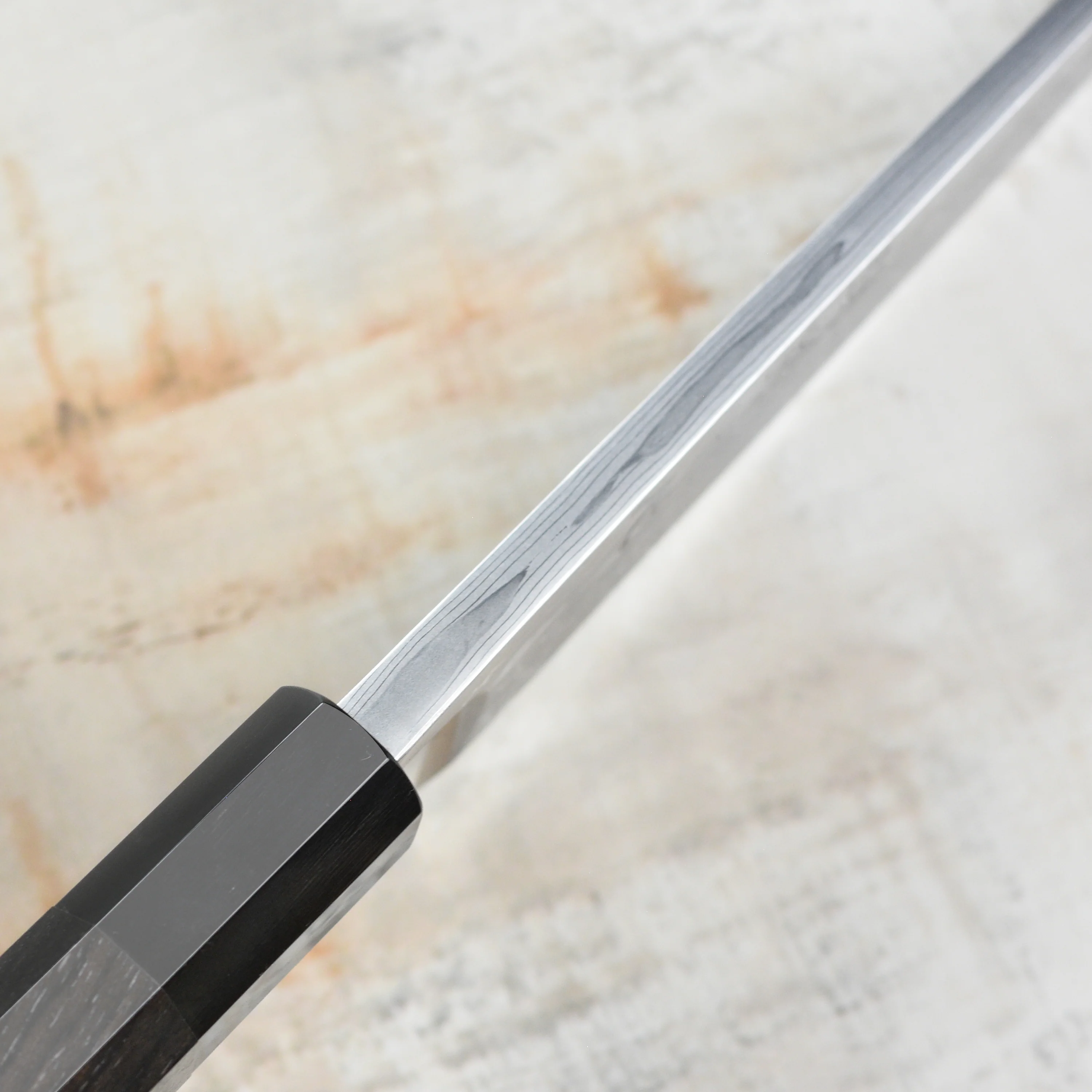 Hatsukokoro x Yauji Aogami #2 Damascus 7" Single Bevel Deba - Image 5