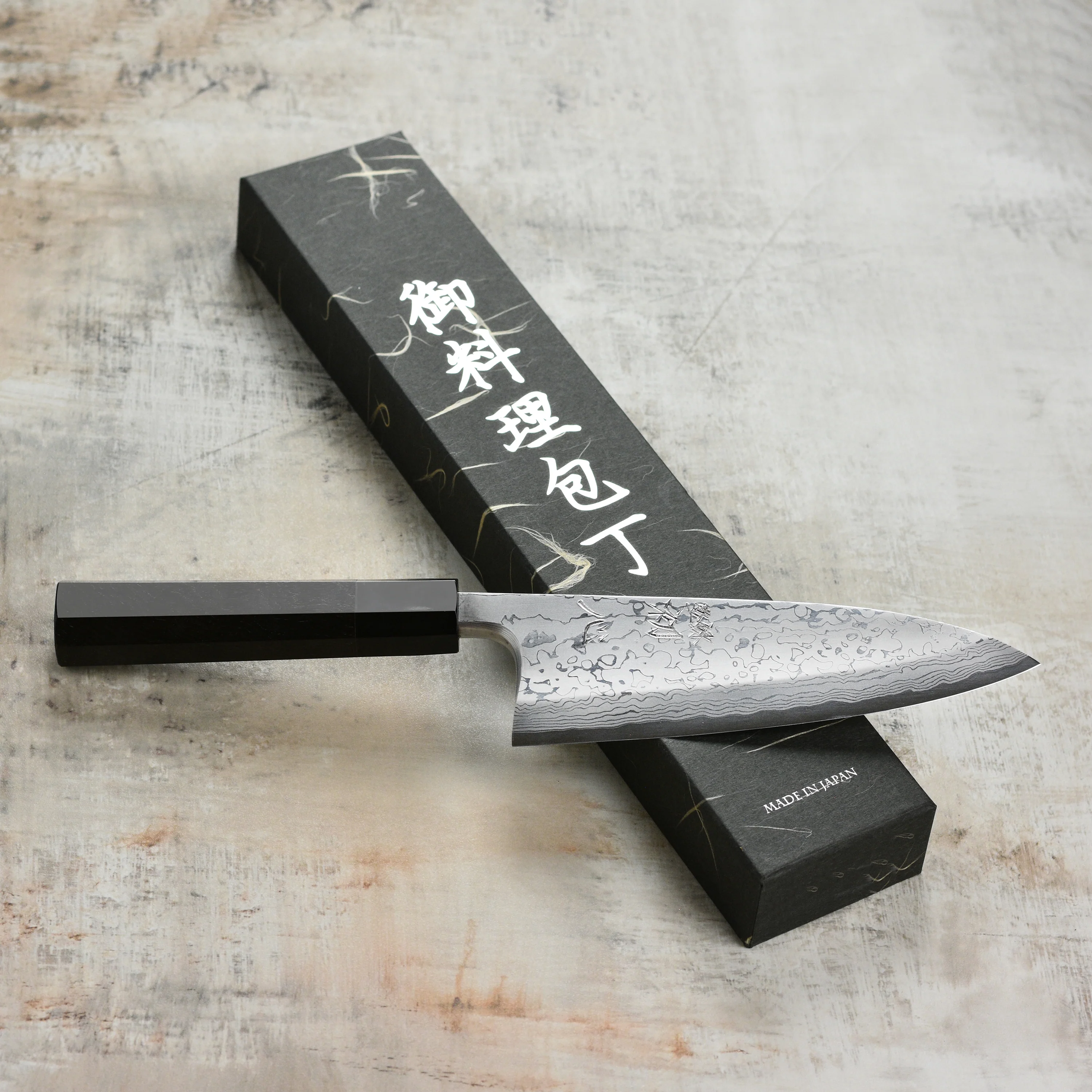 Hatsukokoro x Yauji Aogami #2 Damascus 7" Single Bevel Deba - Image 7