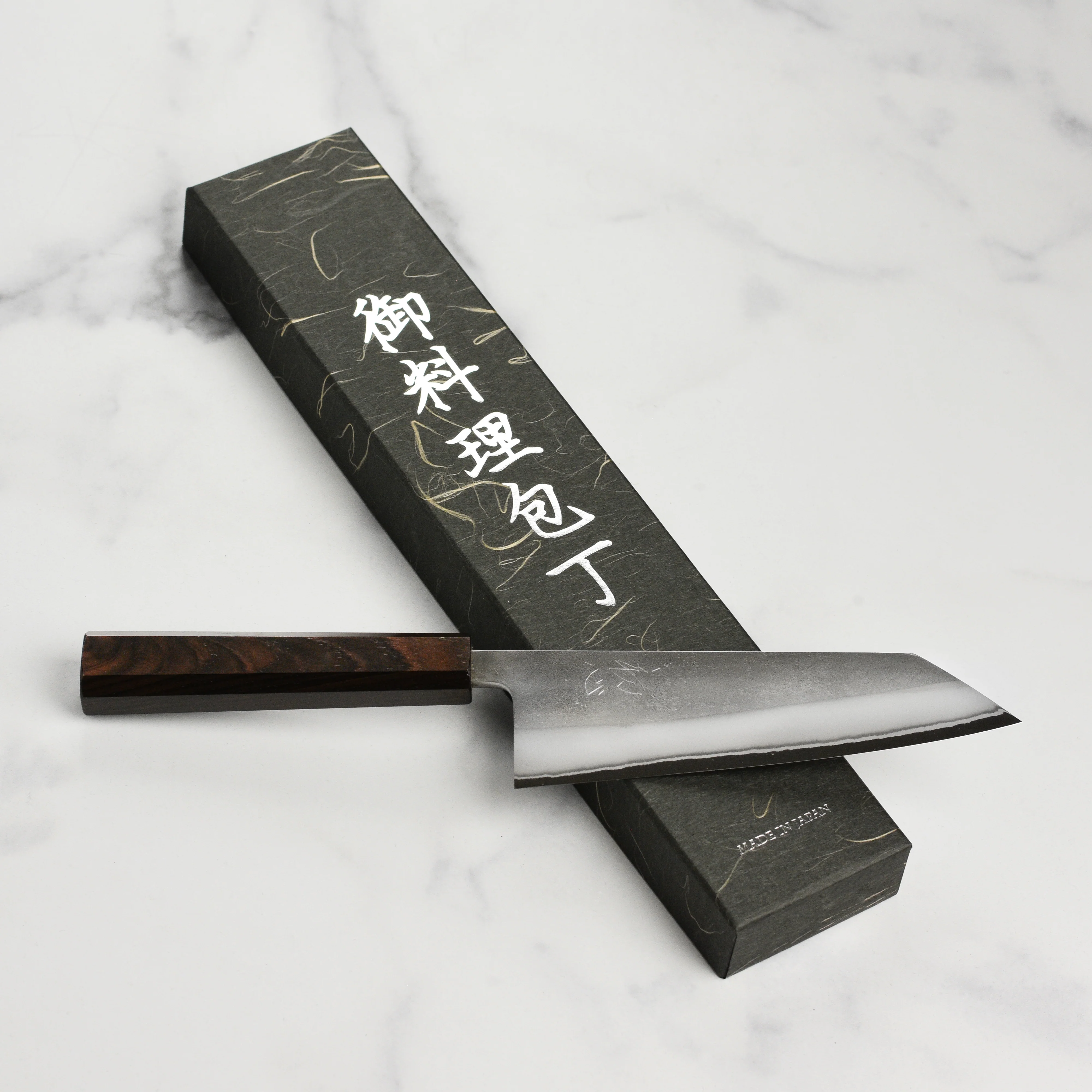Yoshikane Shirogami #2 Nashiji Stainless Clad 6.5" Bunka - Image 6