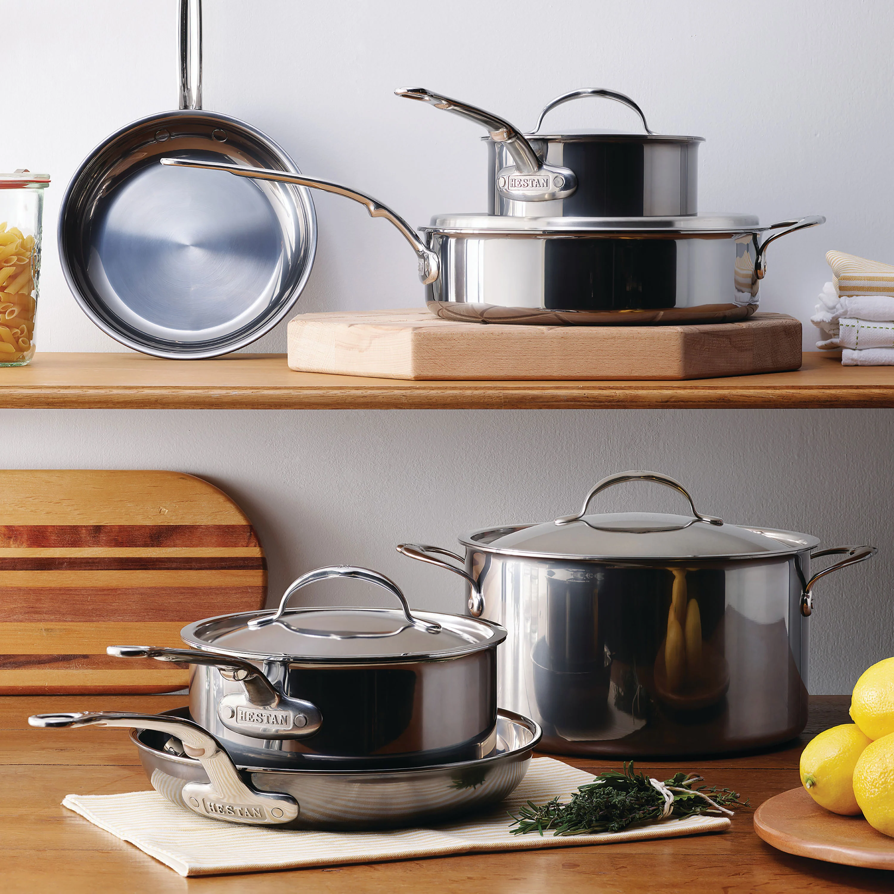 Hestan NanoBond 10 Piece Titanium Stainless Steel Cookware Set - Image 4