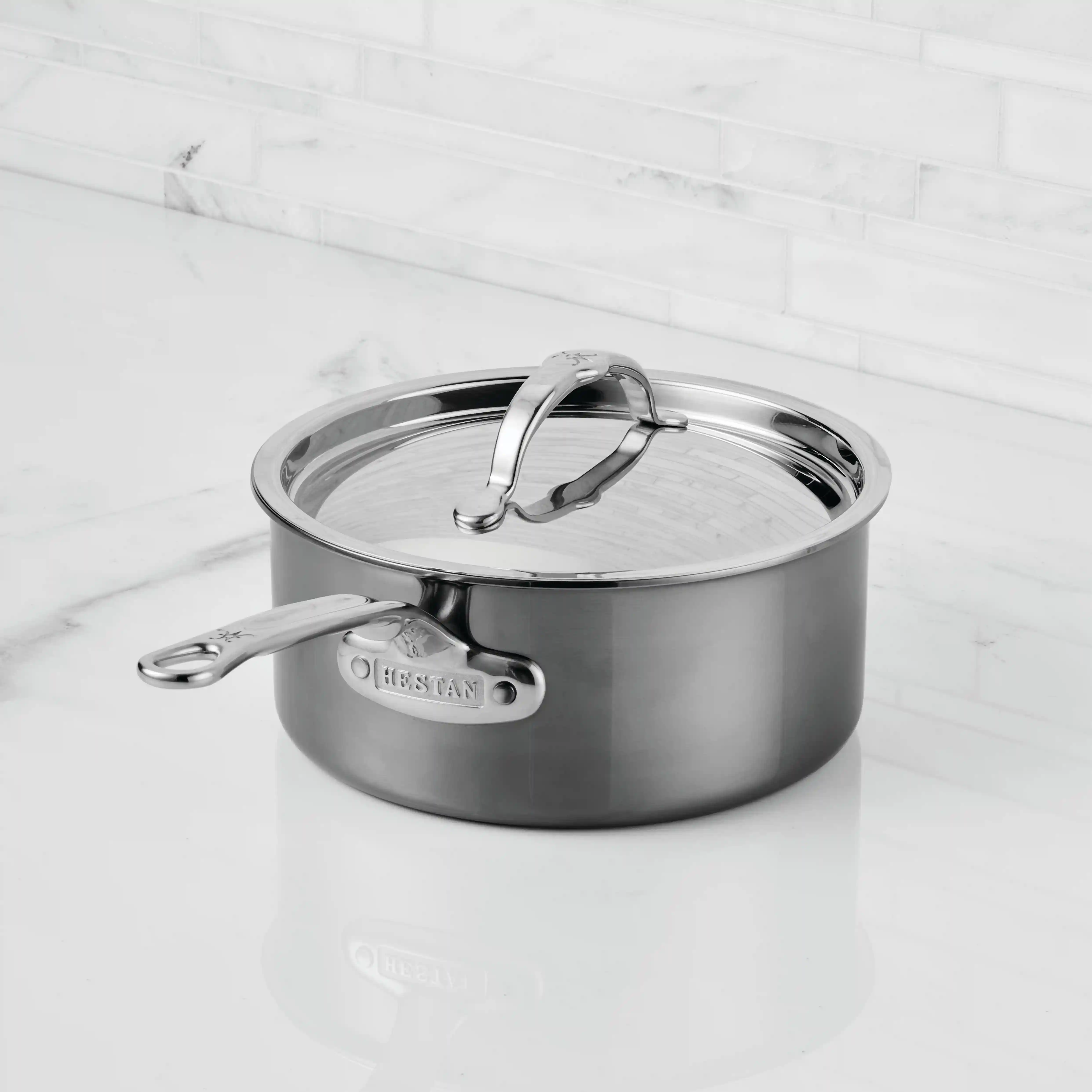 Hestan NanoBond 3-quart Titanium Stainless Steel Saucepan