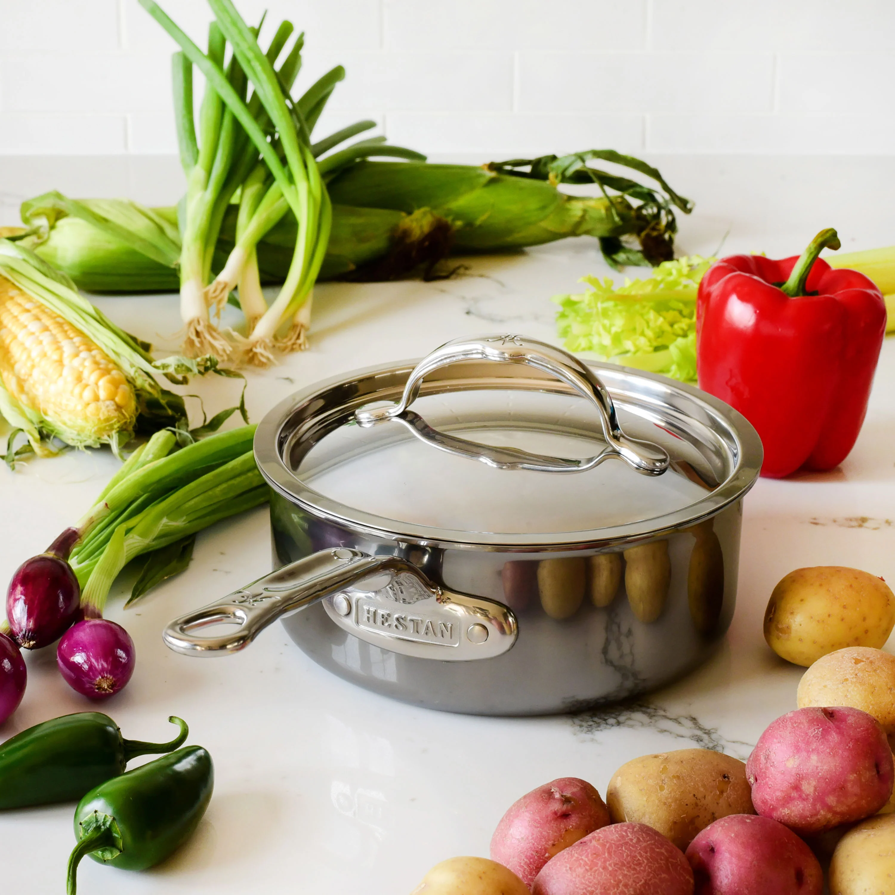 Hestan NanoBond 3-quart Titanium Stainless Steel Saucepan - Image 3