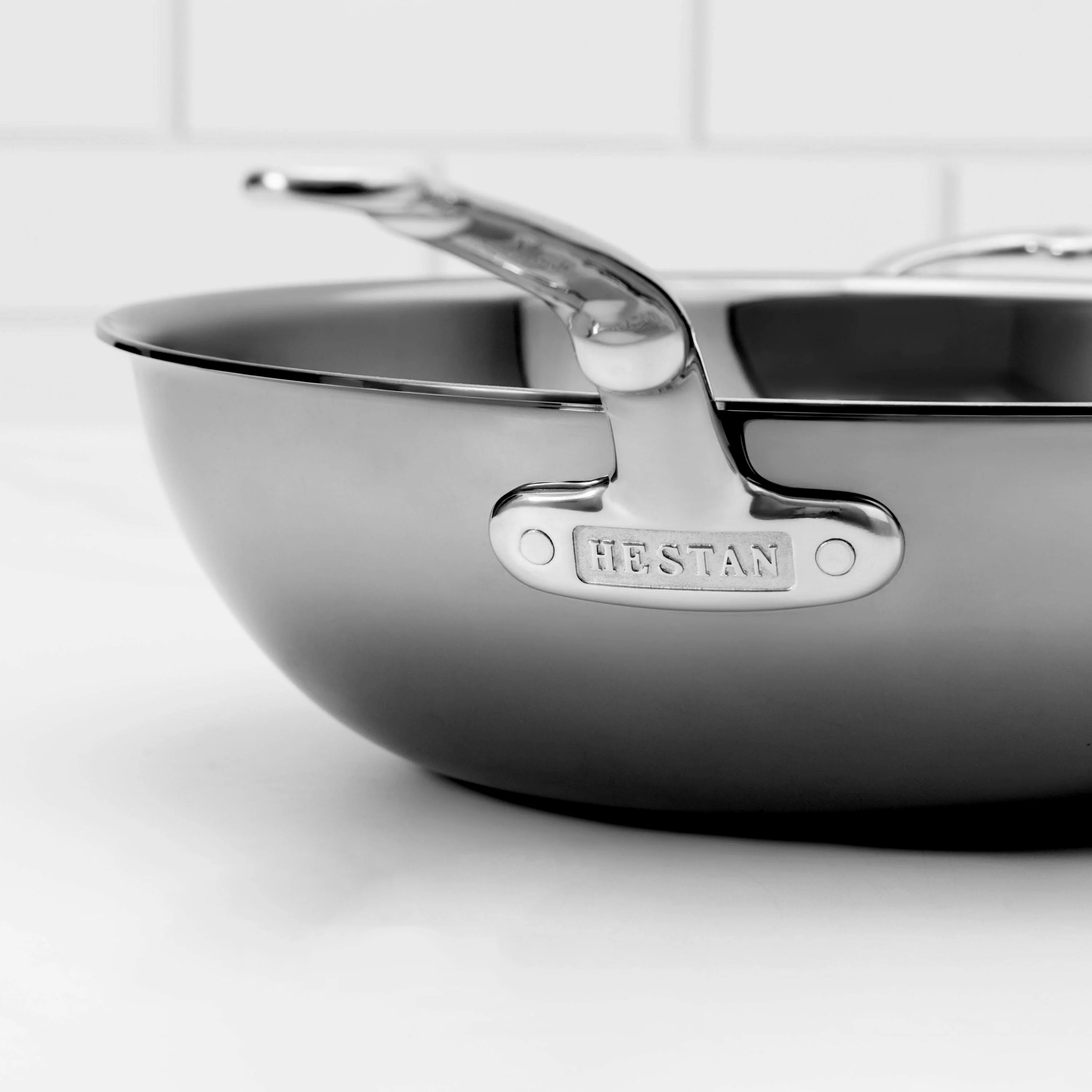 Hestan NanoBond 14" Titanium Stainless Steel Chef's Pan - Image 3