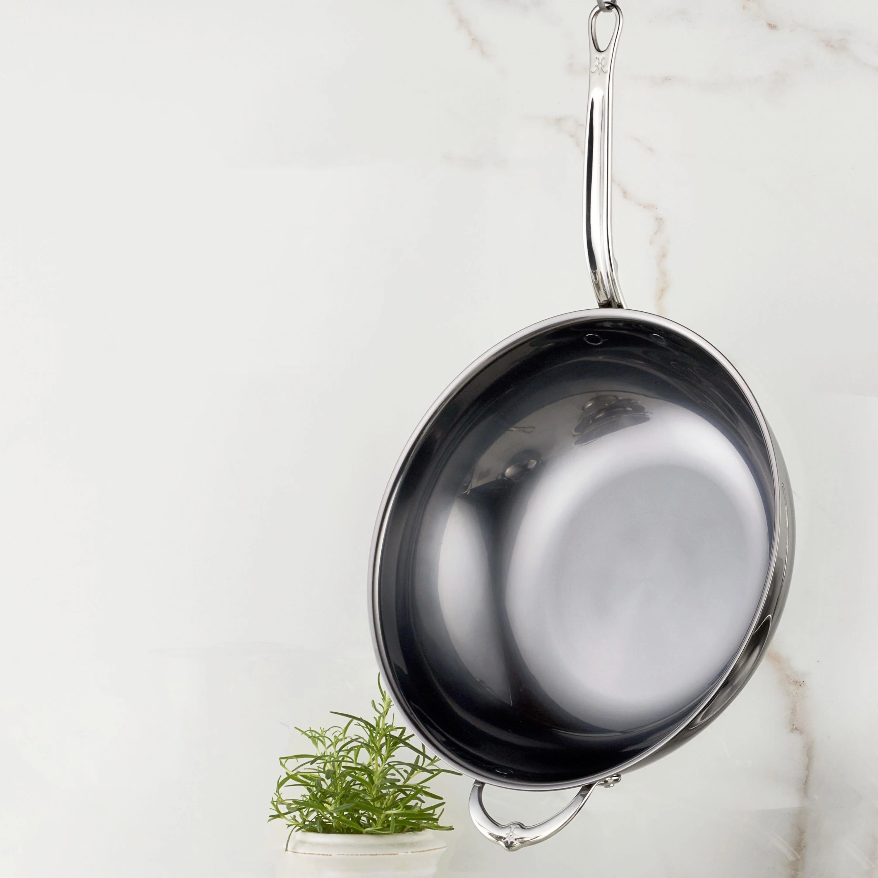 Hestan NanoBond 14" Titanium Stainless Steel Chef's Pan - Image 5