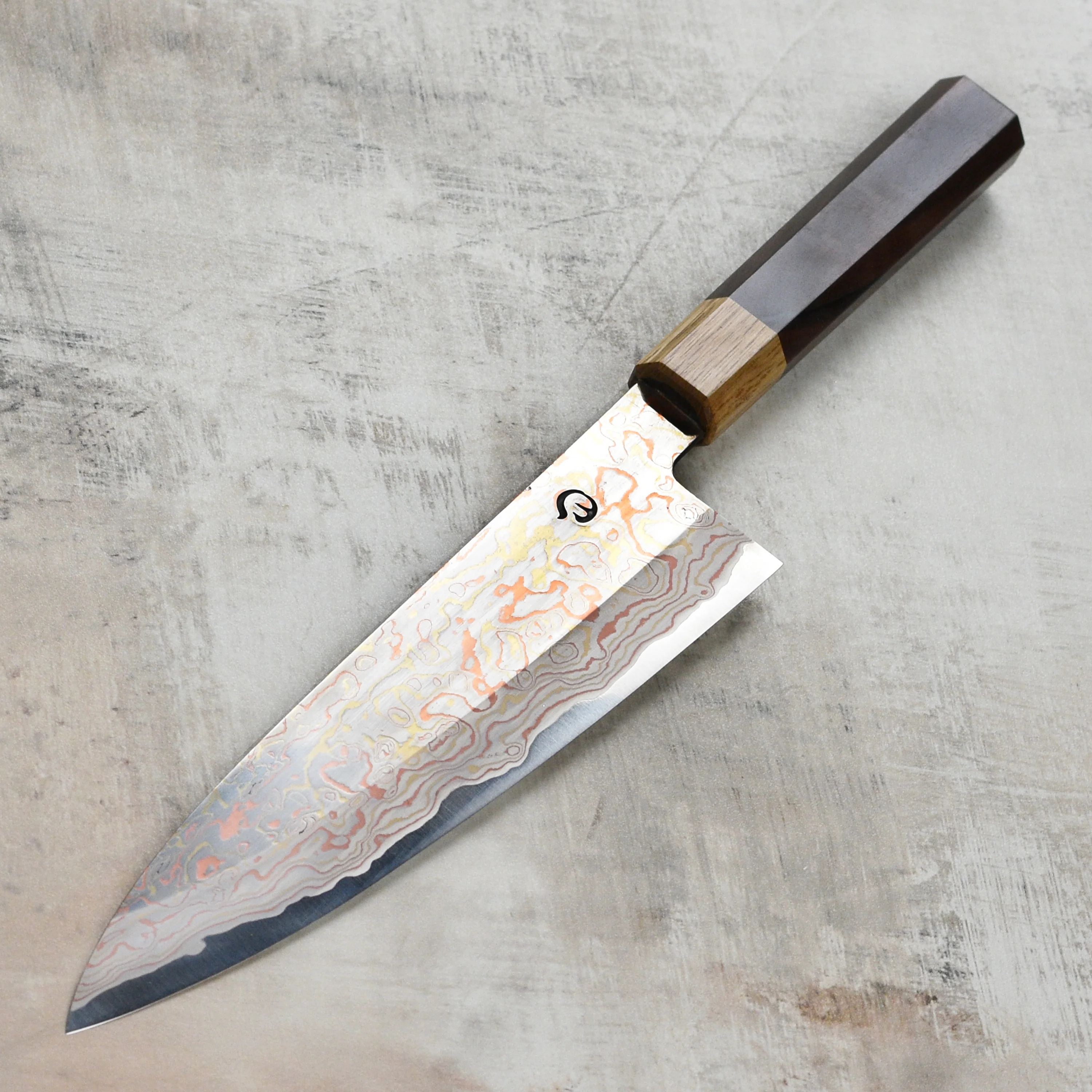 Hinoura Aogami #2 Colored Damascus 8.25" Gyuto