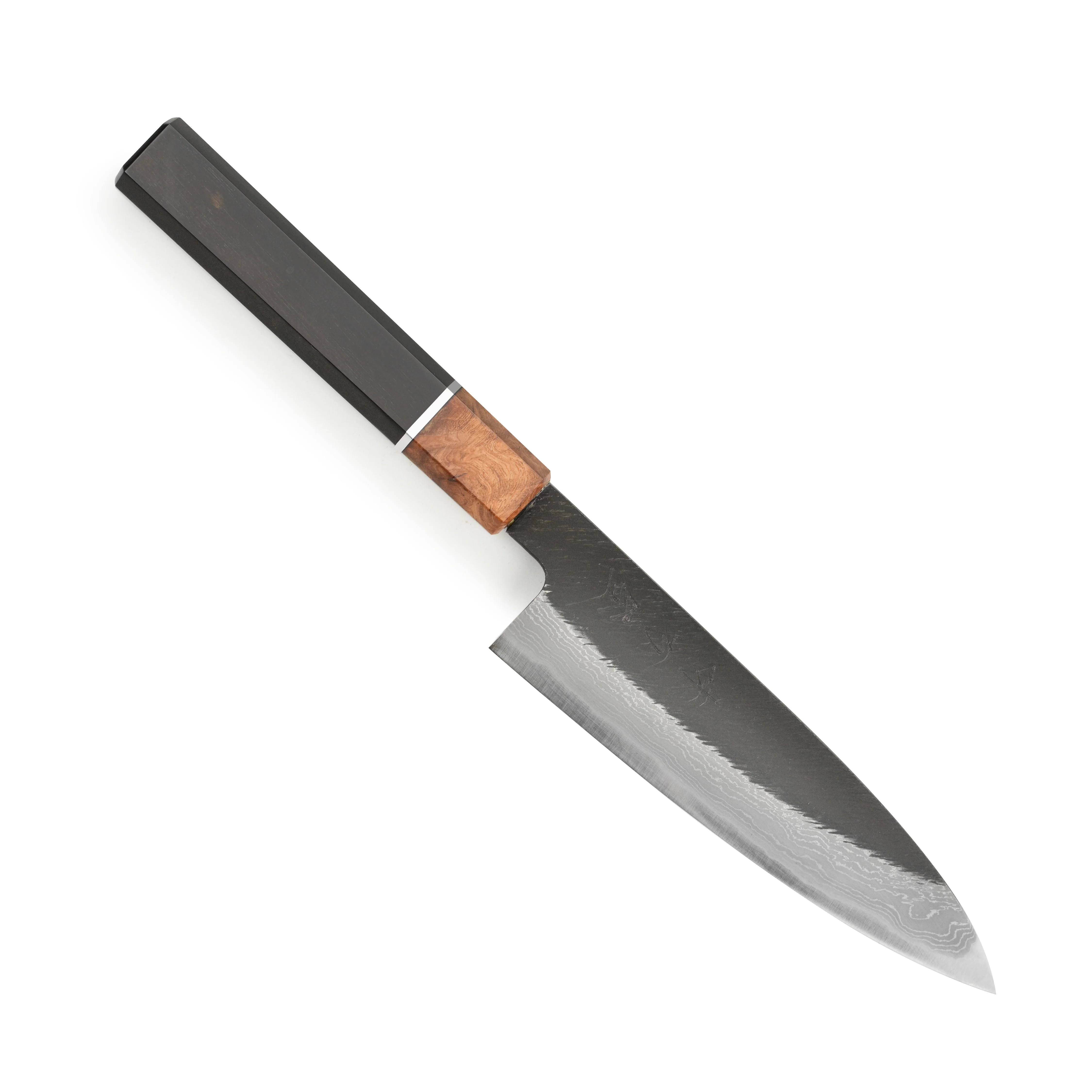 Hinoura Shirogami #2 Matsuba Damascus 5.3" Petty - Image 5