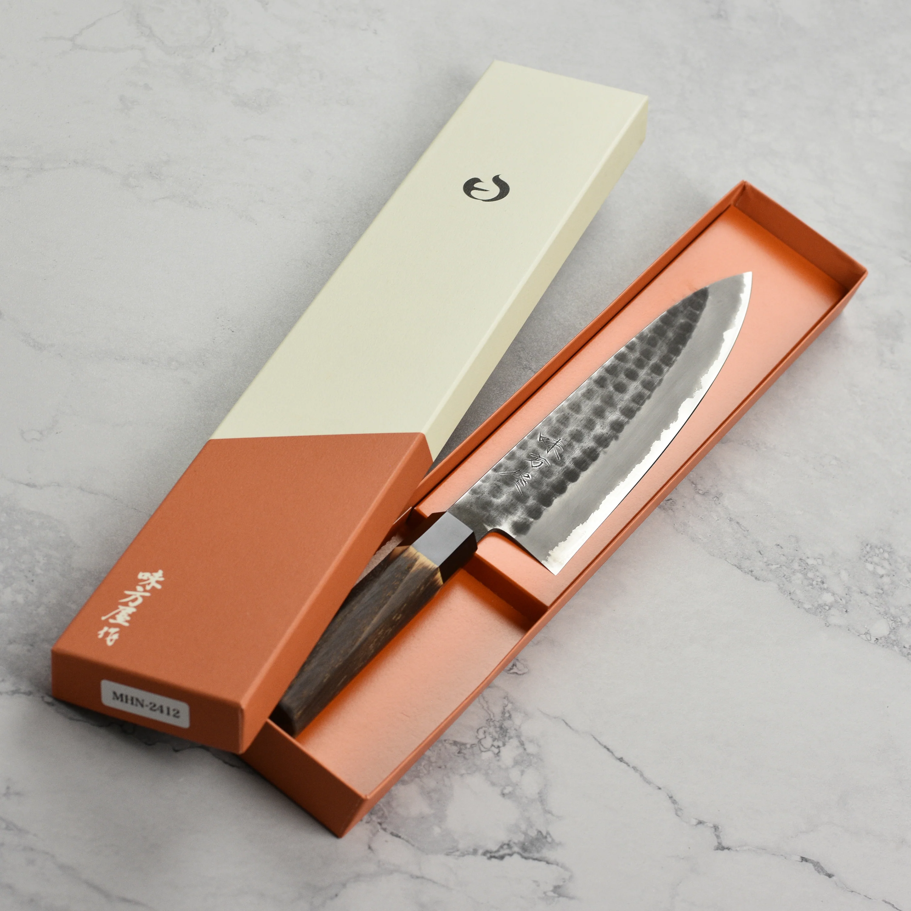Hinoura Shirogami #2 Kurouchi Tsuchime 9.4" Gyuto - Image 3