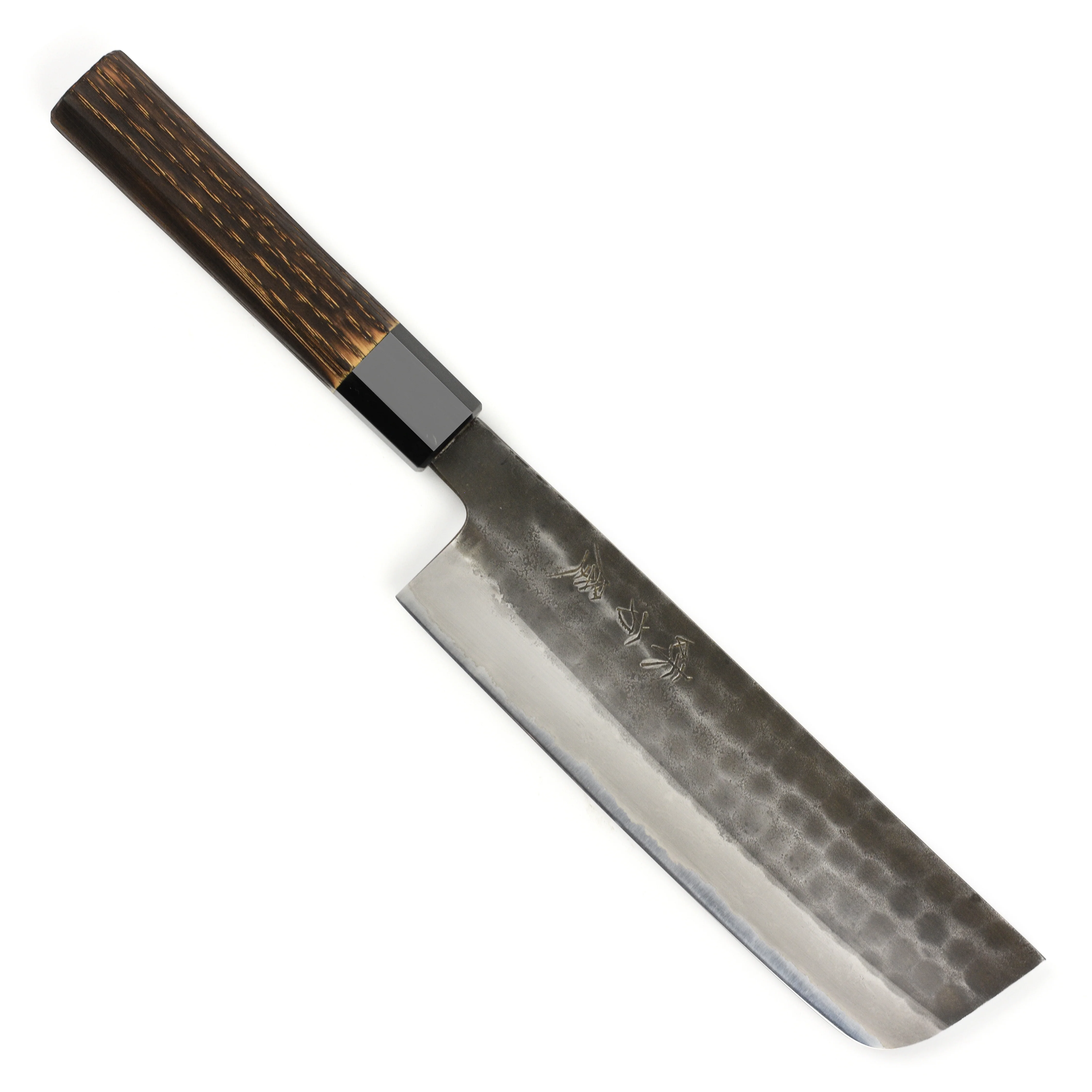 Hinoura Shirogami #2 Kurouchi Tsuchime 7" Nakiri - Image 9