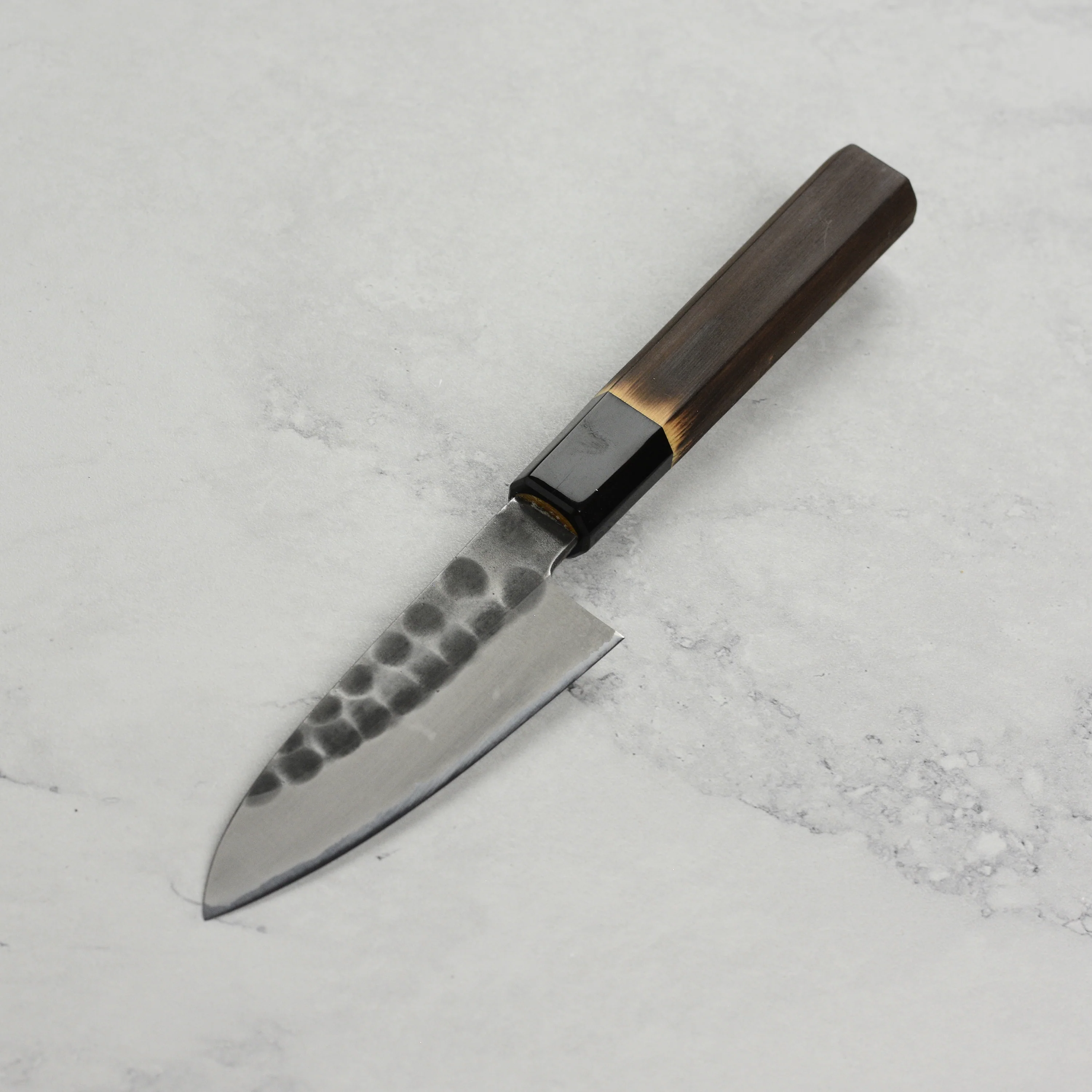 Hinoura Shirogami #2 Kurouchi Tsuchime 4.1" Petty - Image 4