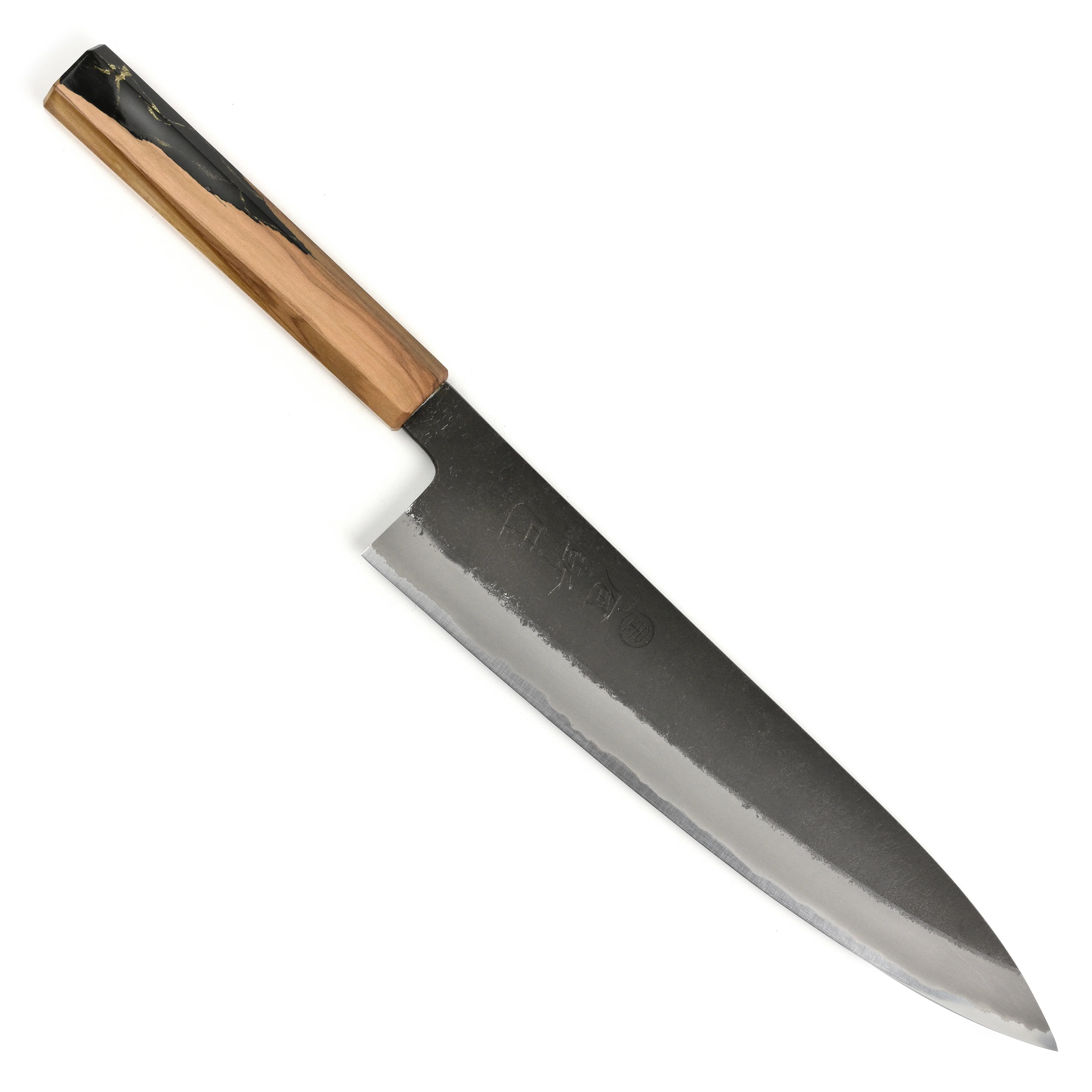 Hozan Tomoe x Hinoura Shirogami #2 Kurouchi 9.4" Gyuto - Image 6