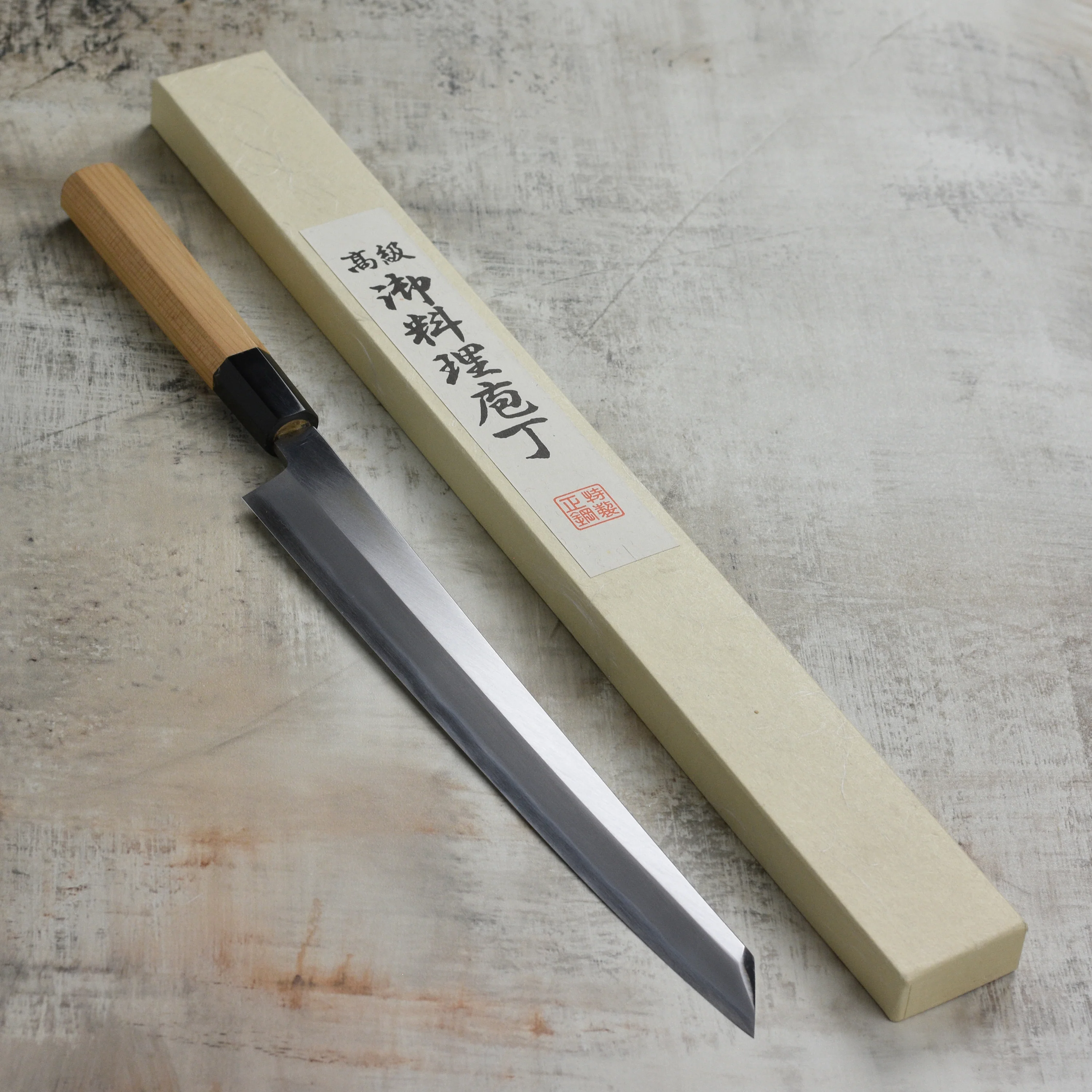 Itsuo Doi Aogami #2 Migaki 10.6" Single-Bevel Kiritsuke Yanagiba - Image 8