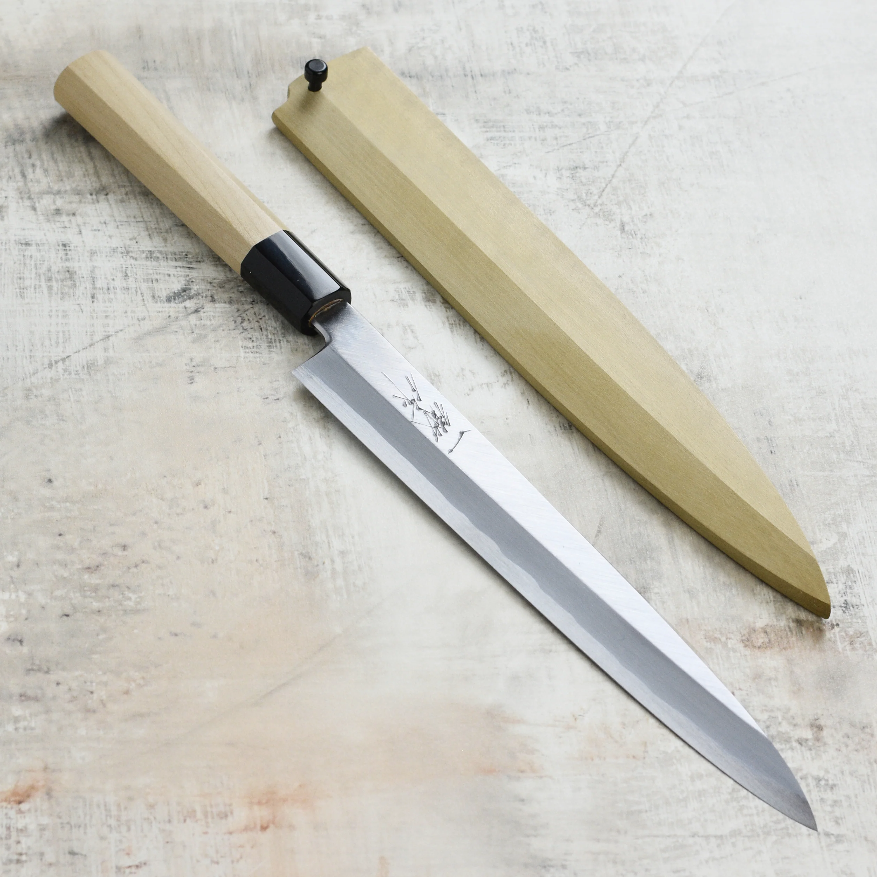 Ittetsu x Nakagawa Shirogami #2 Single-Bevel 9.4" Yanagiba with Saya