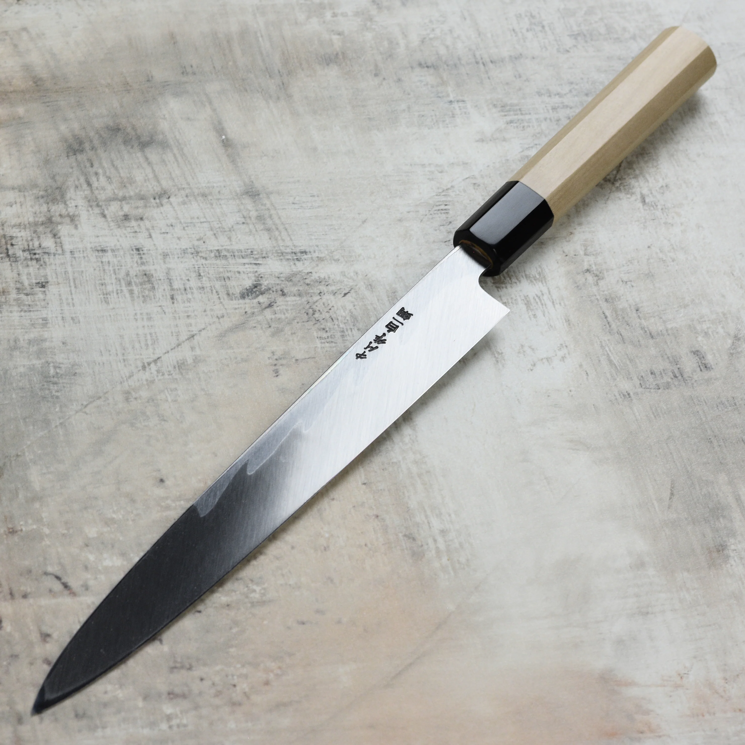 Ittetsu x Nakagawa Shirogami #2 Single-Bevel 9.4" Yanagiba with Saya - Image 6