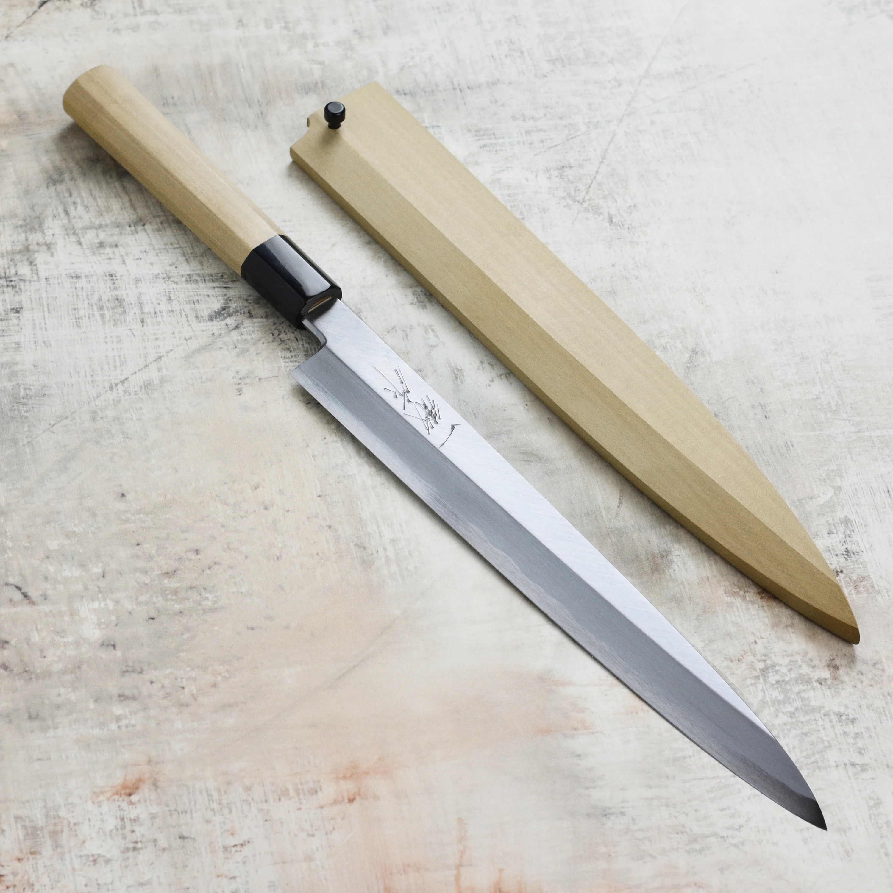 Ittetsu x Nakagawa Shirogami #2 Single-Bevel 10.6" Yanagiba with Saya