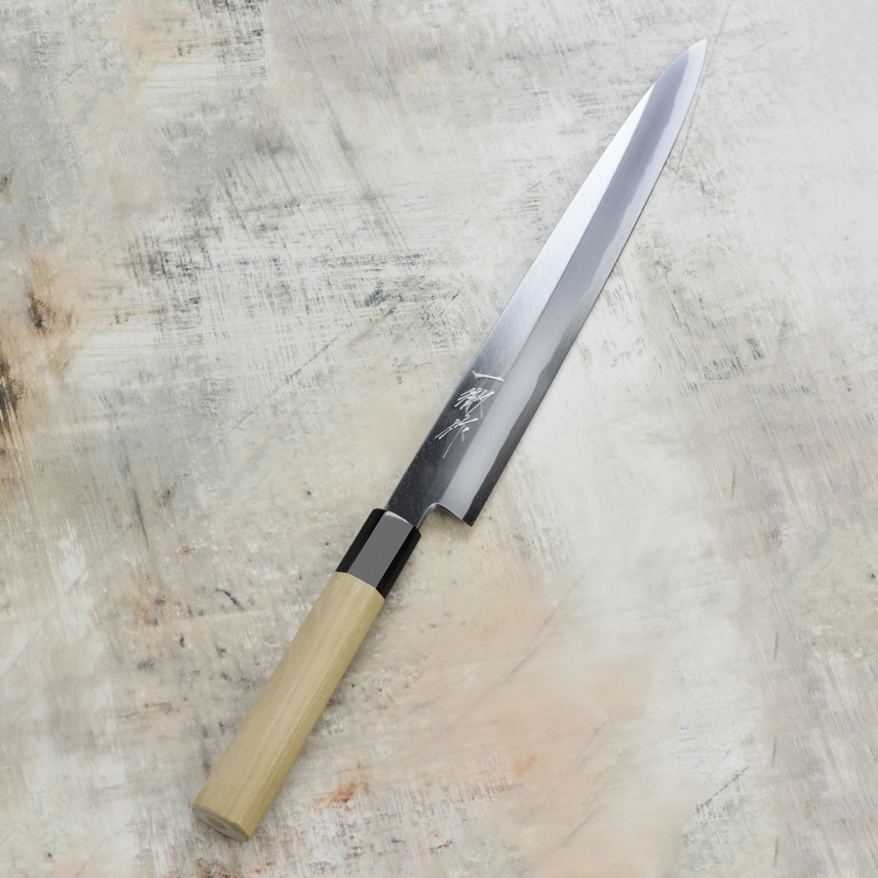 Ittetsu x Nakagawa Shirogami #2 Single-Bevel 10.6" Yanagiba with Saya - Image 8