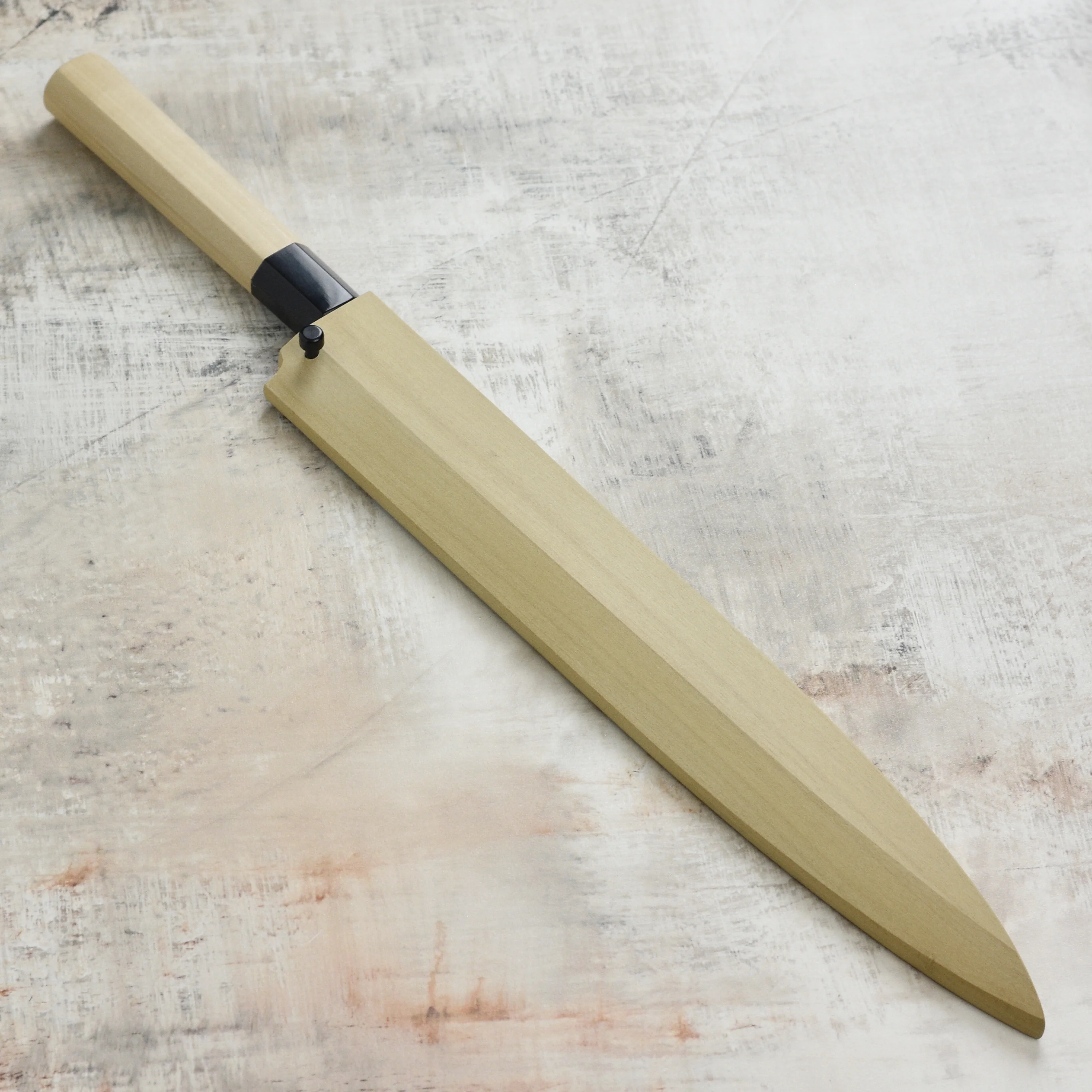 Ittetsu x Nakagawa Shirogami #2 Single-Bevel 11.8" Yanagiba with Saya - Image 7