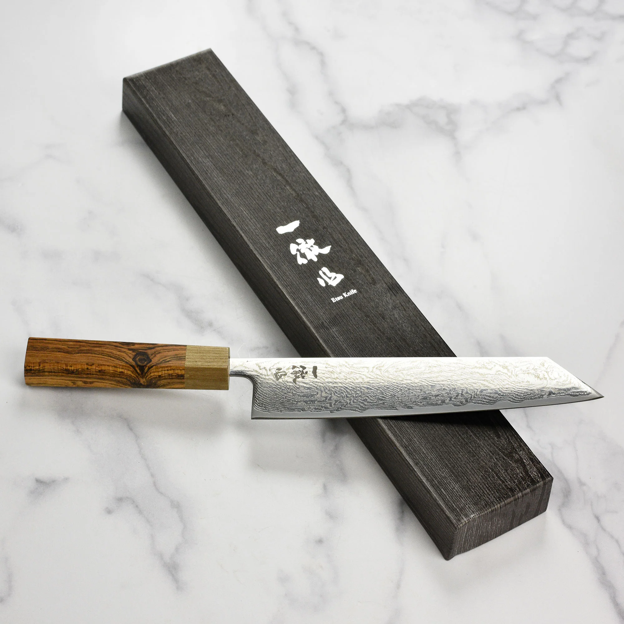 Ittetsu AUS10 Spiral Damascus 9.4" Kiritsuke - Image 6