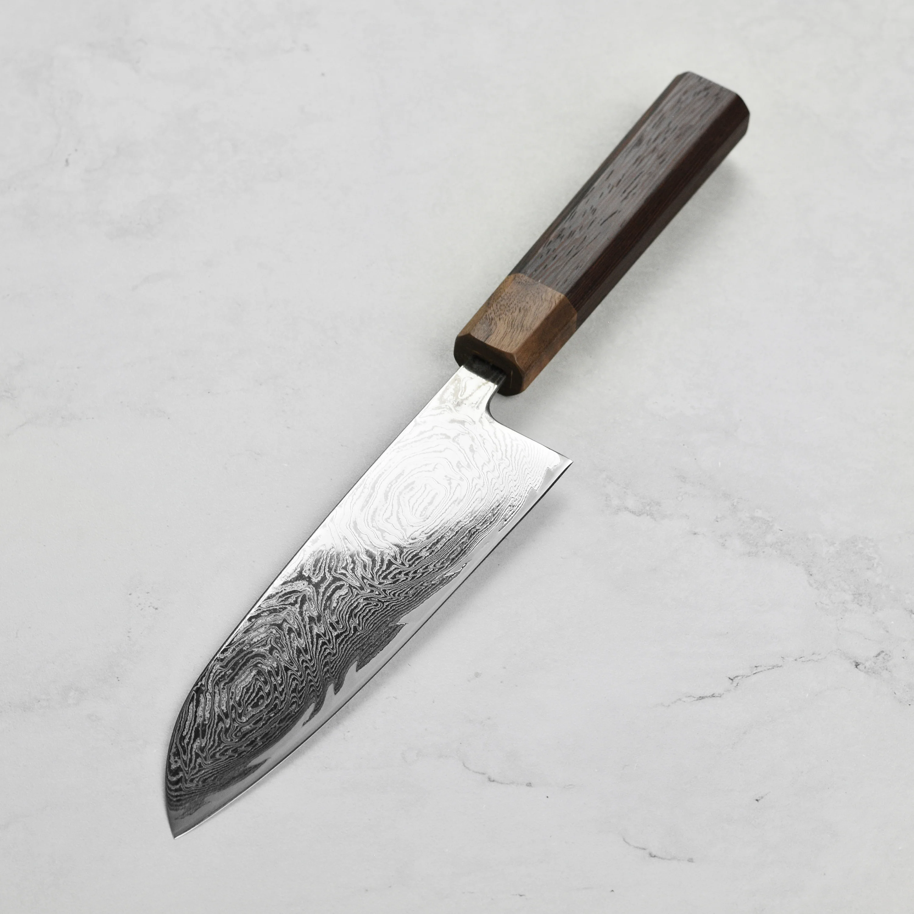 Ittetsu AUS10 Spiral Damascus 6.5" Santoku - Image 6