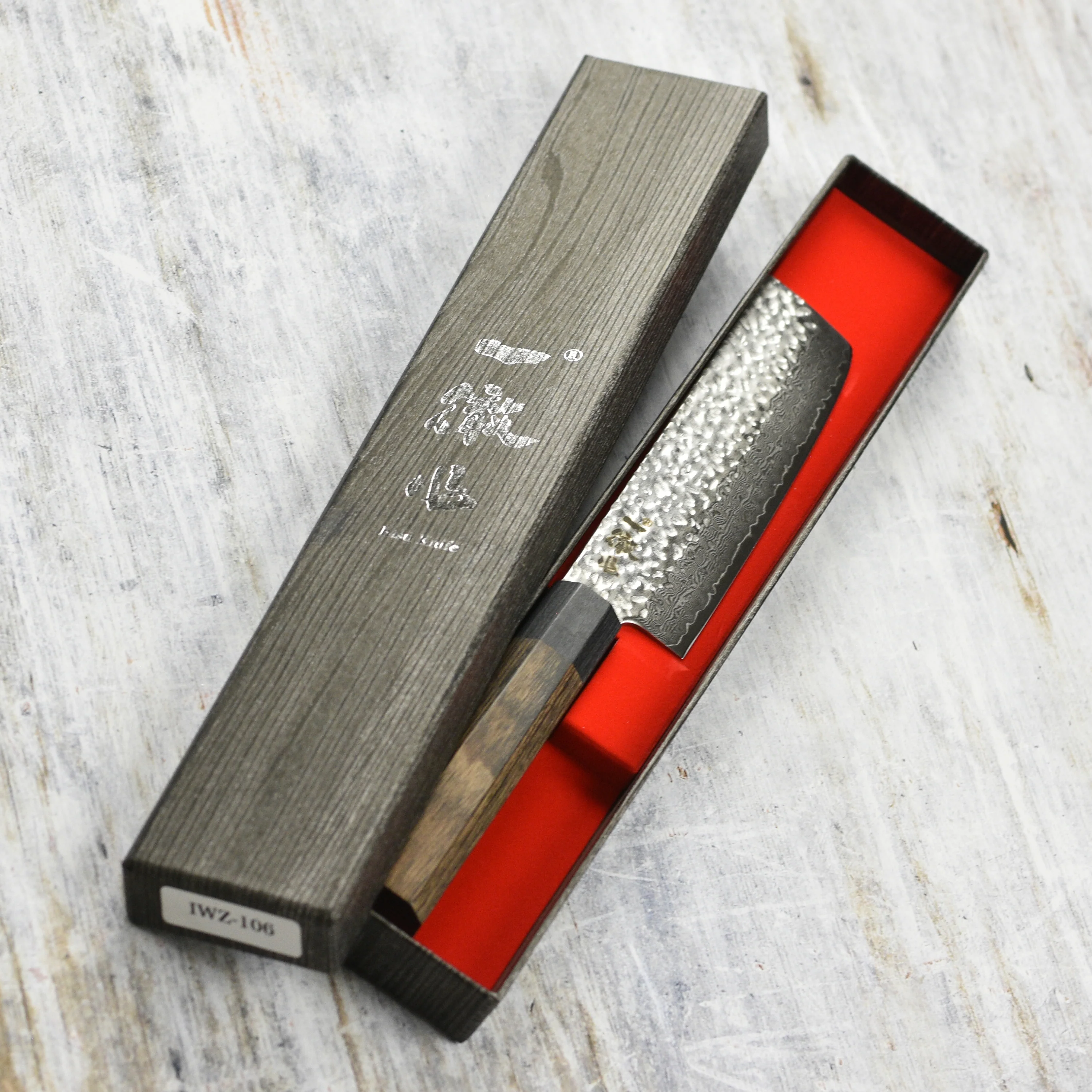 Ittetsu VG10 Hammered Damascus 5" Nakiri - Image 6