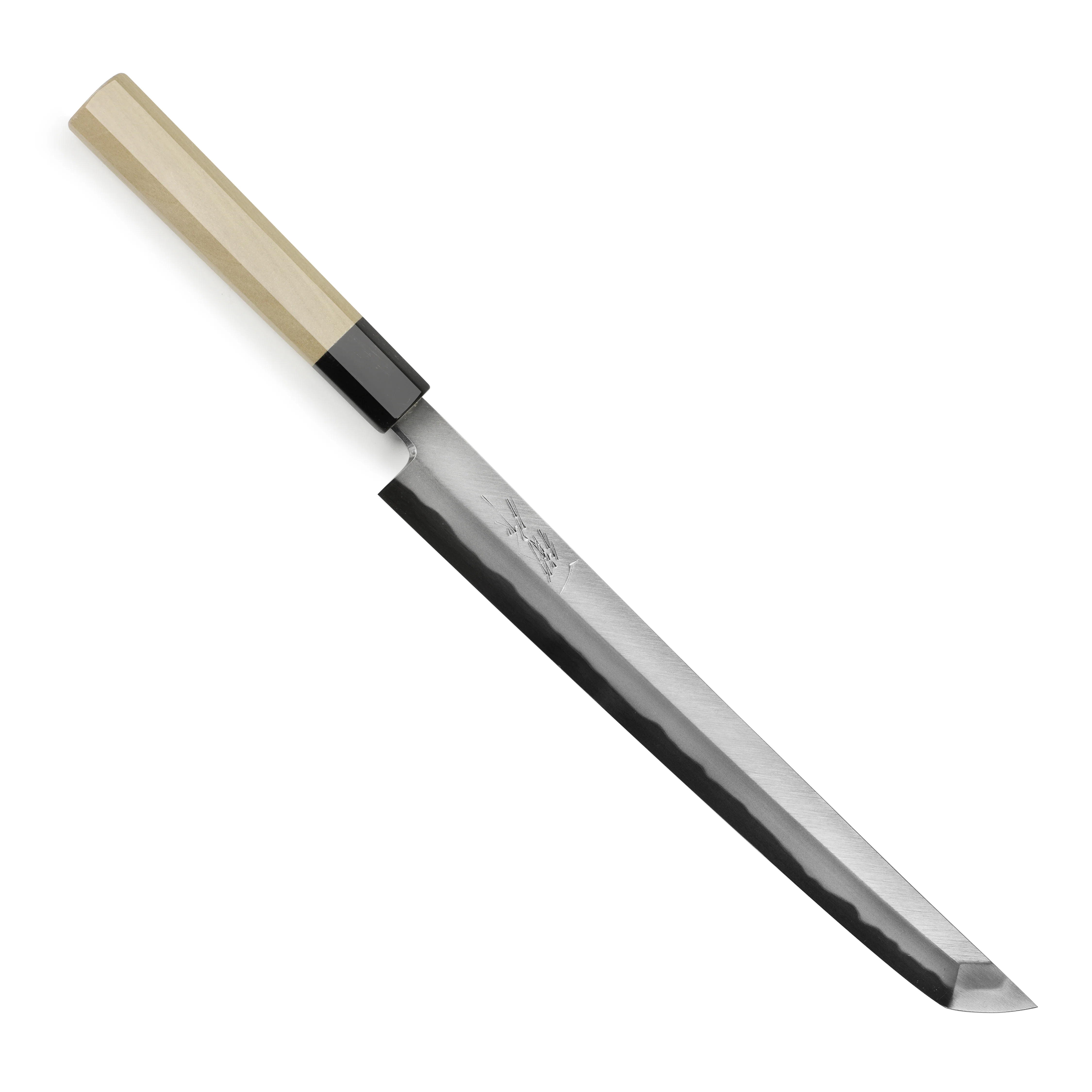 Ittetsu x Tanaka Shirogami #2 Single Bevel 10.6" Sakimaru Takohiki with Saya - Image 6