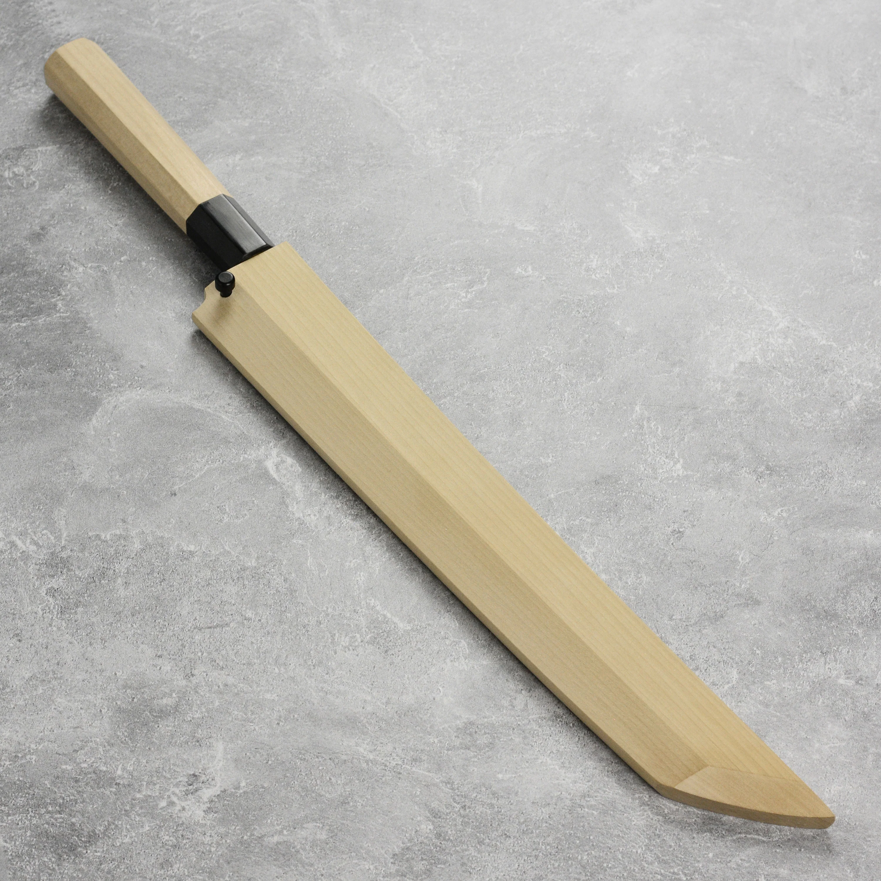 Ittetsu x Tanaka Shirogami #2 Single Bevel 11.8" Sakimaru Takohiki with Saya - Image 5