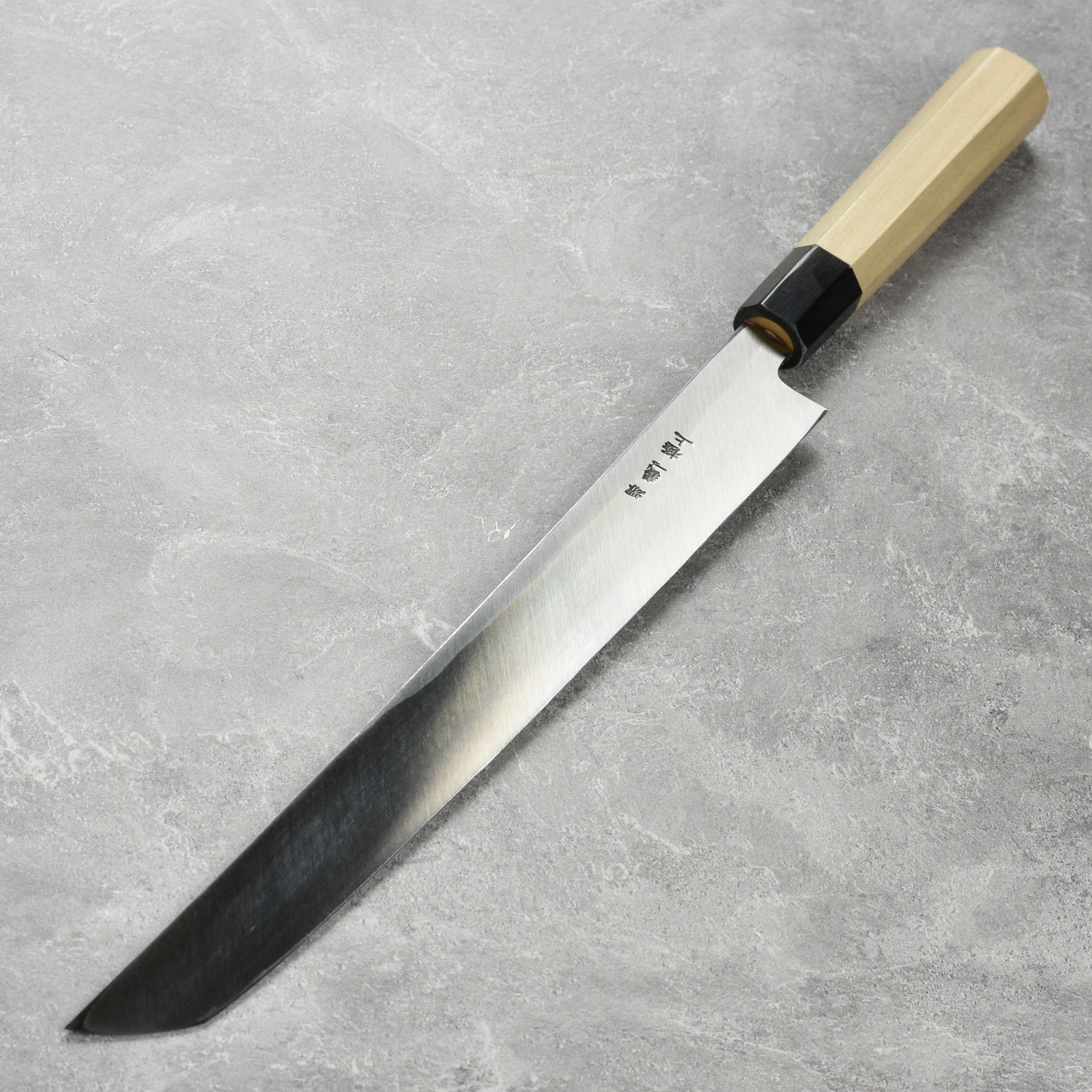Ittetsu x Tanaka Shirogami #2 Single Bevel 13" Sakimaru Takohiki with Saya - Image 3