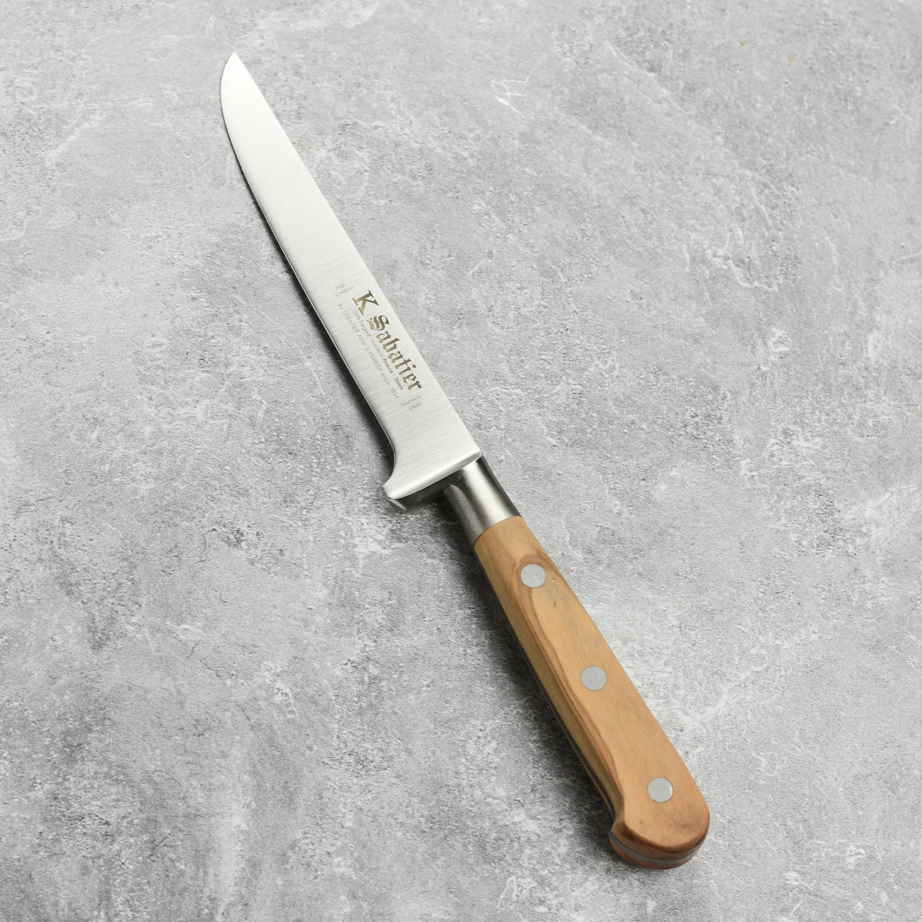 K Sabatier Olive Wood 5" Boning Knife - Image 6