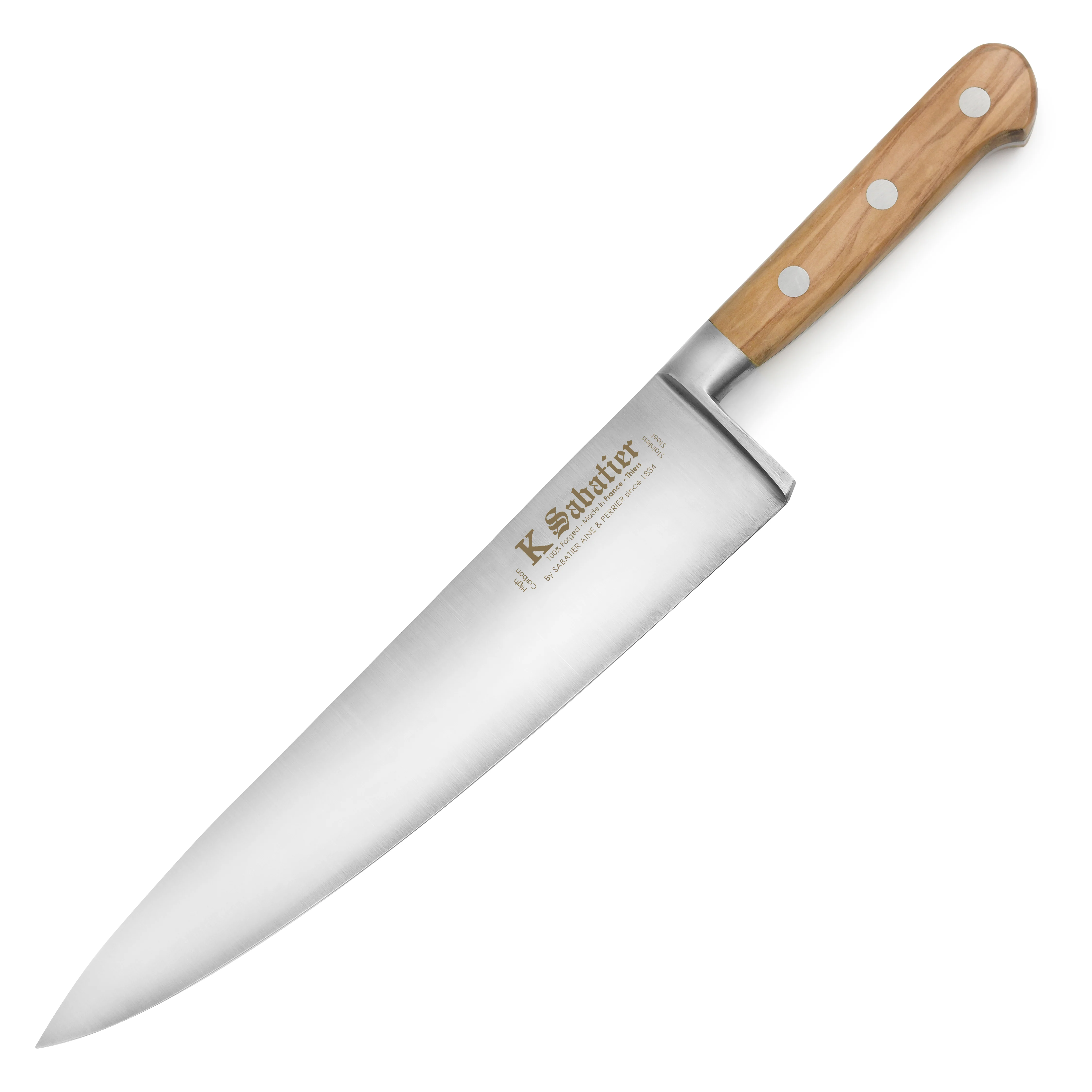 K Sabatier Olive Wood 10" Chef's Knife - Image 4