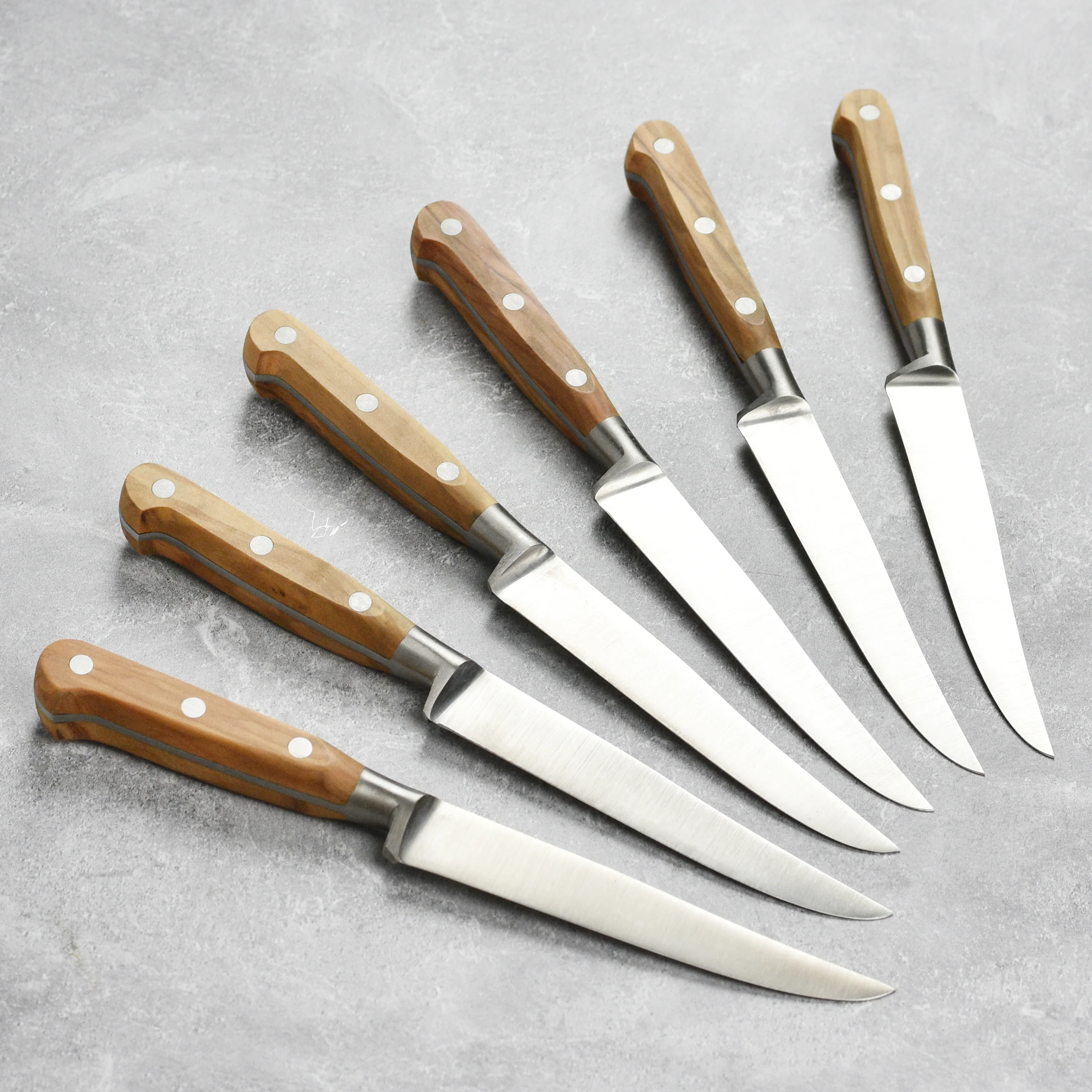 K Sabatier Olive Wood 6 Piece Steak Knife Set - Image 7