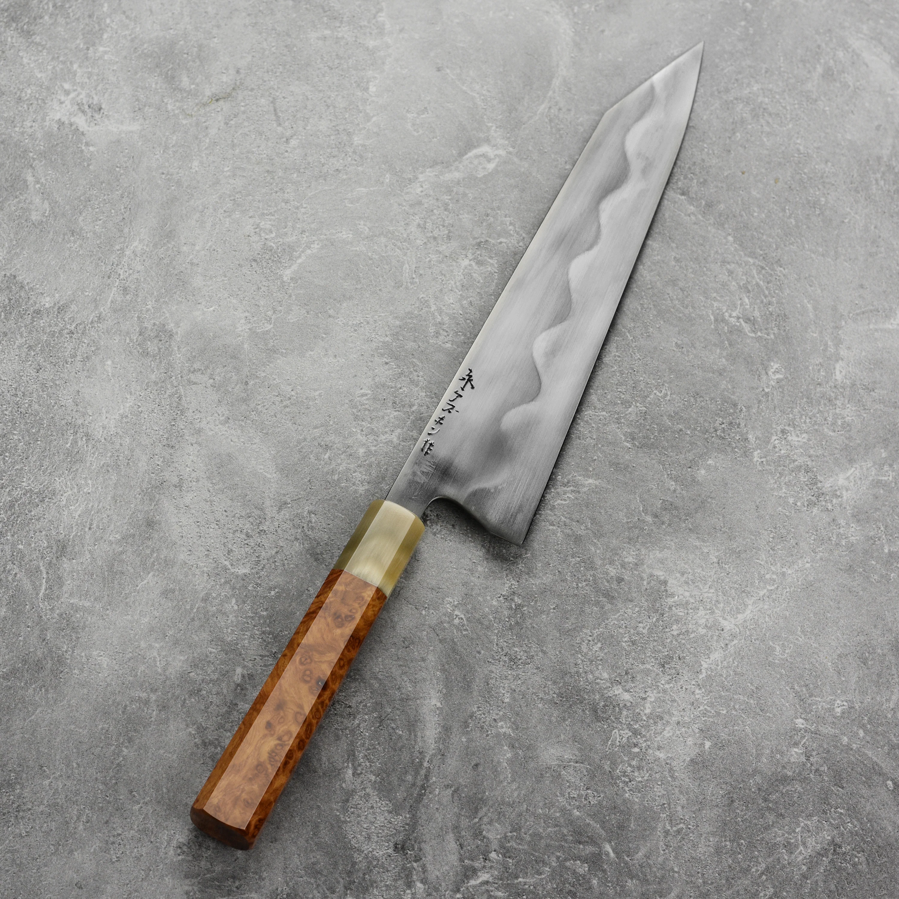 Keskin Carbon Steel 9" Kiritsuke Gyuto with Saya - Image 4