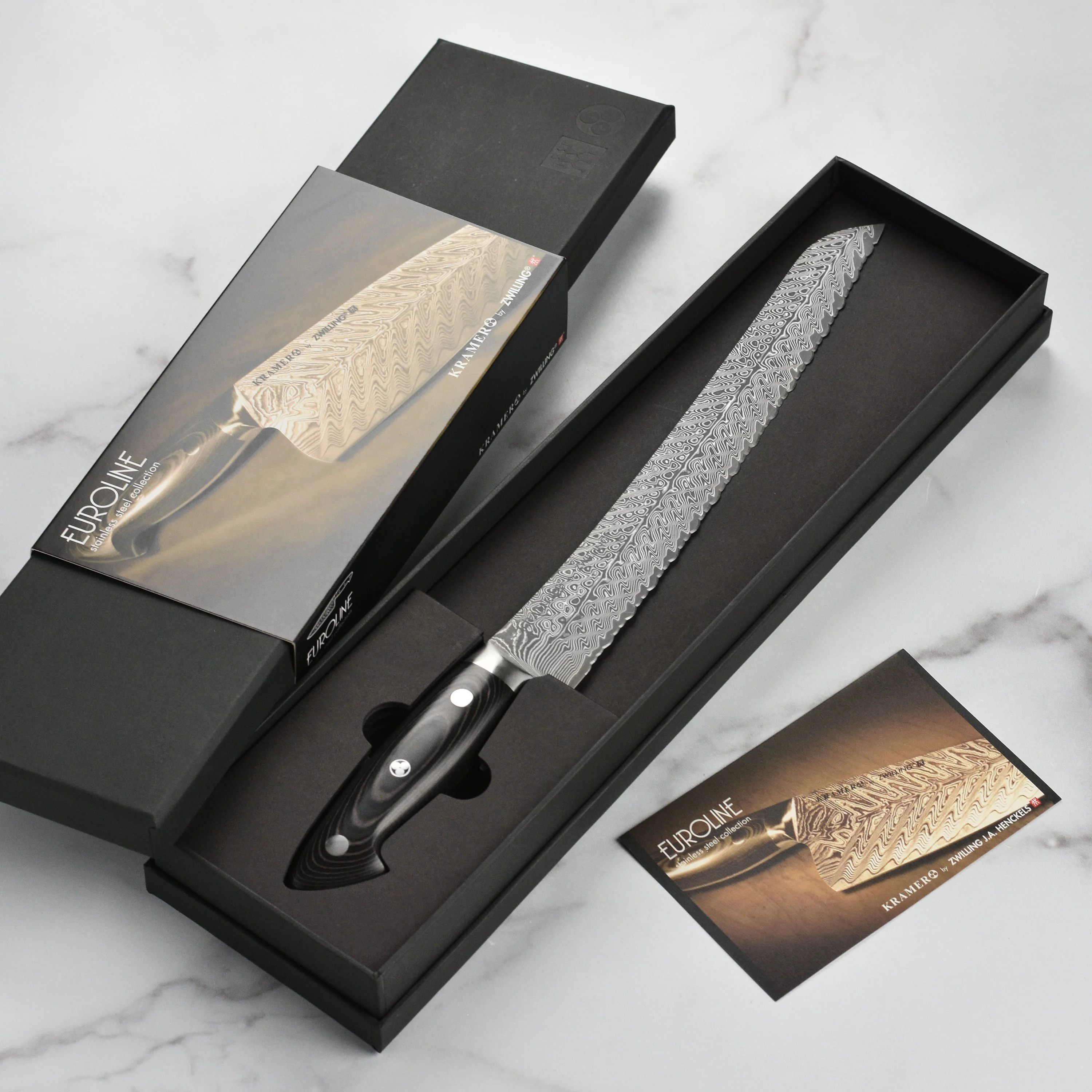 Kramer Stainless Damascus 10" Bread Knife - Image 3