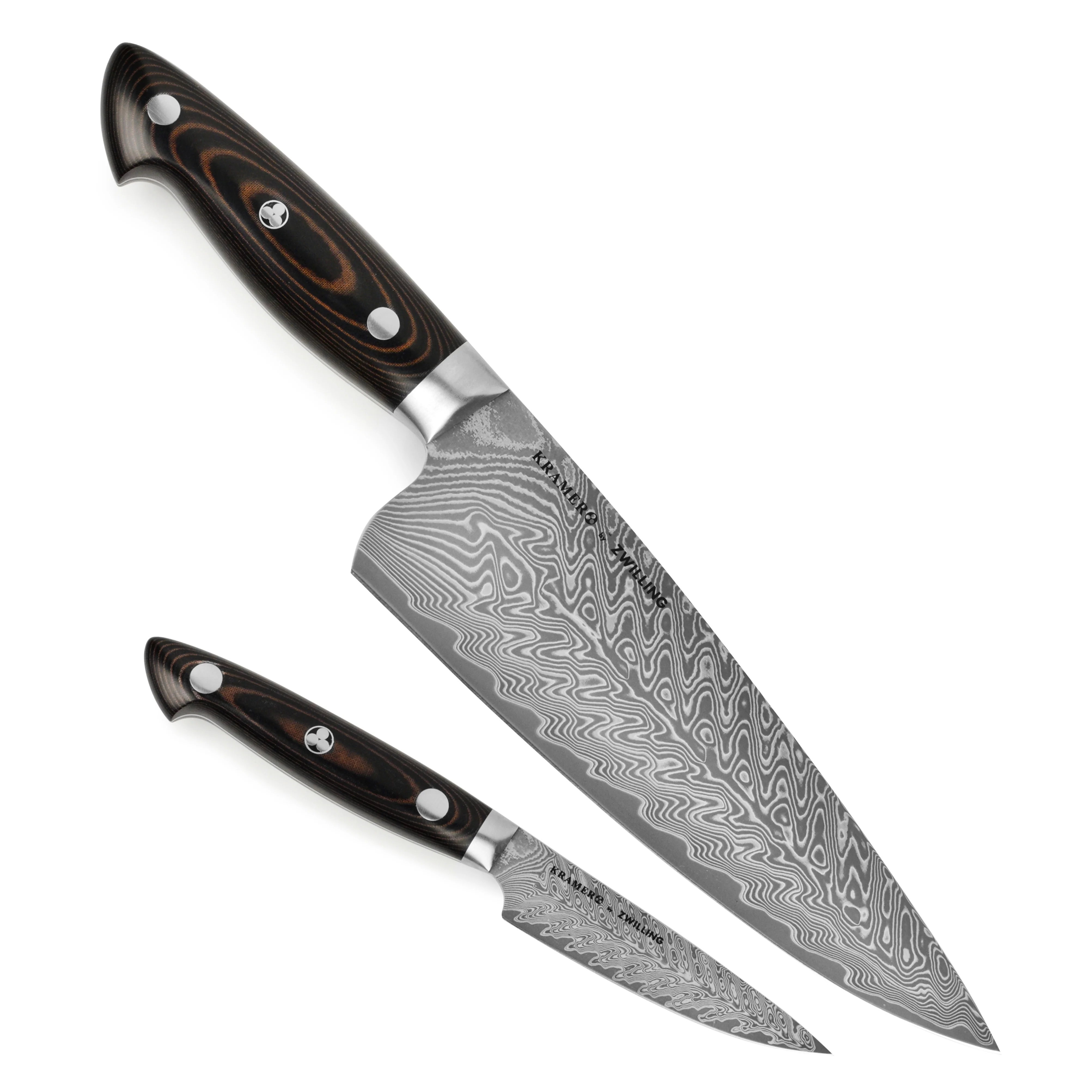Kramer Stainless Damascus Chef's & Paring Knife Set - Image 4
