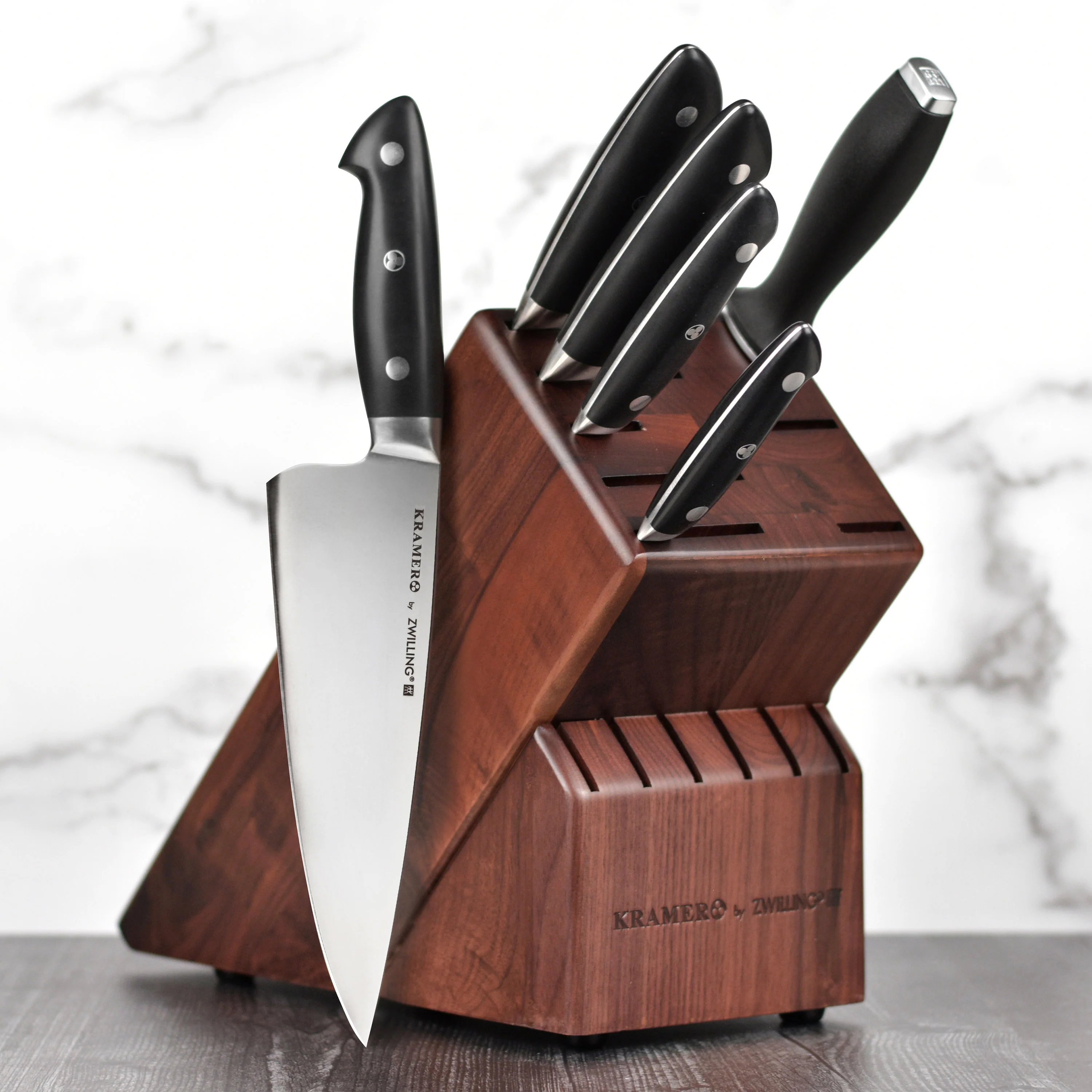 Kramer 14 Slot Walnut Knife Block - Image 5