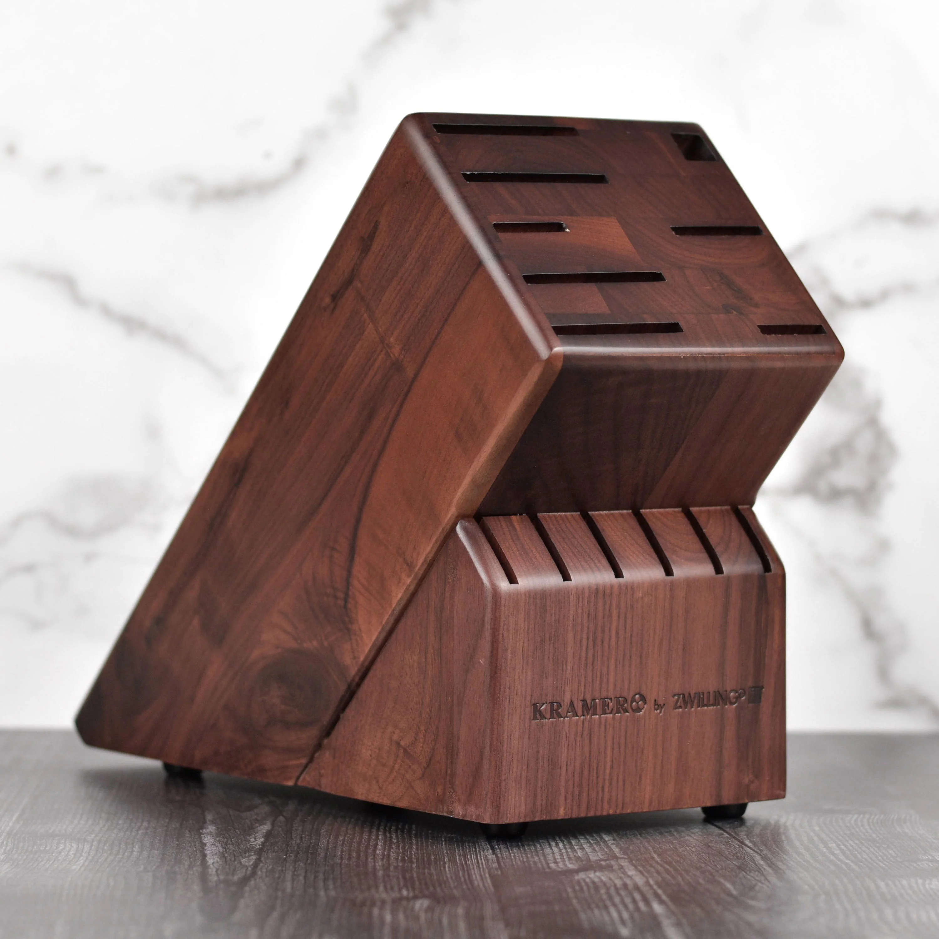 Kramer 14 Slot Walnut Knife Block - Image 7