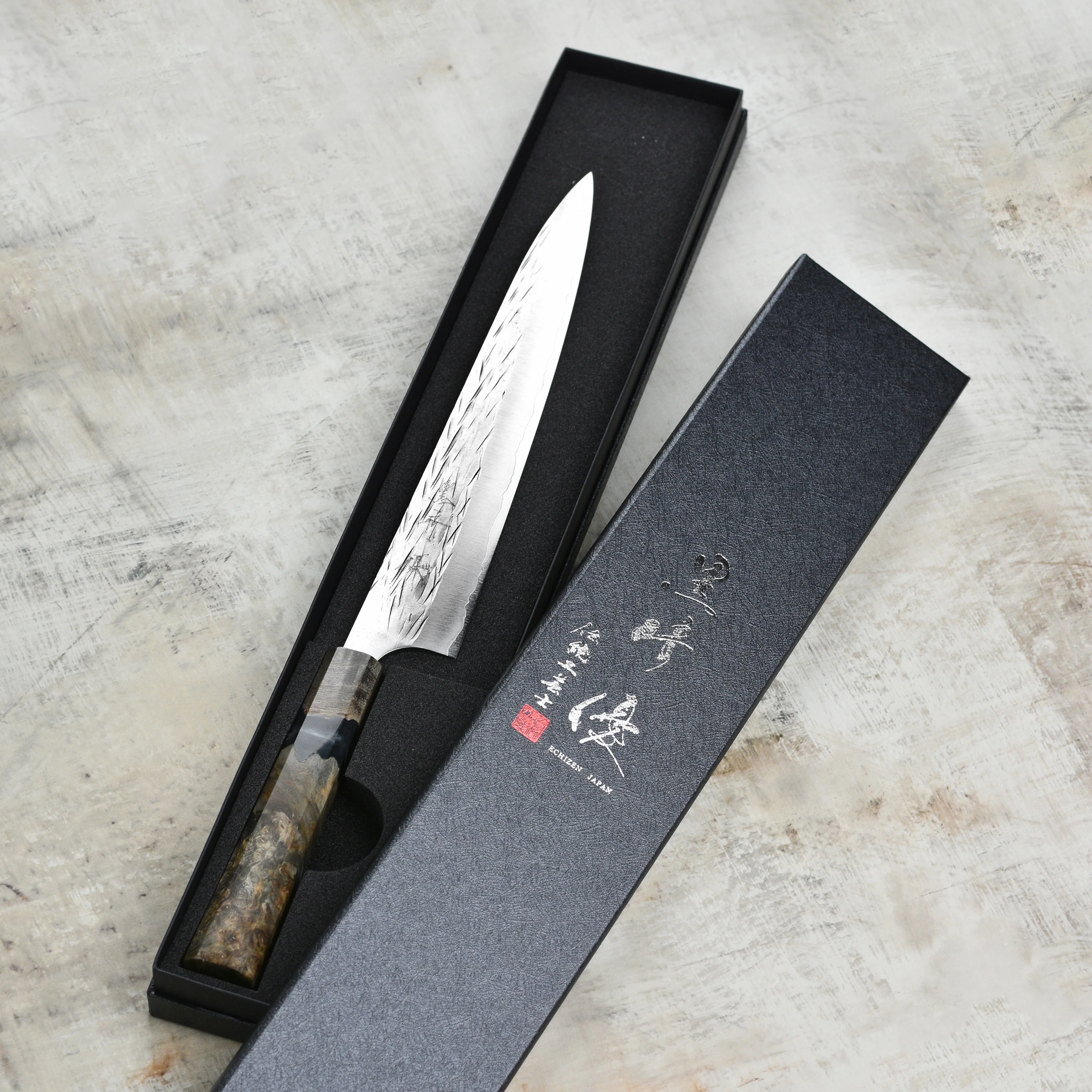 Kurosaki Sesame Forged 9.4" Sujihiki - Image 8