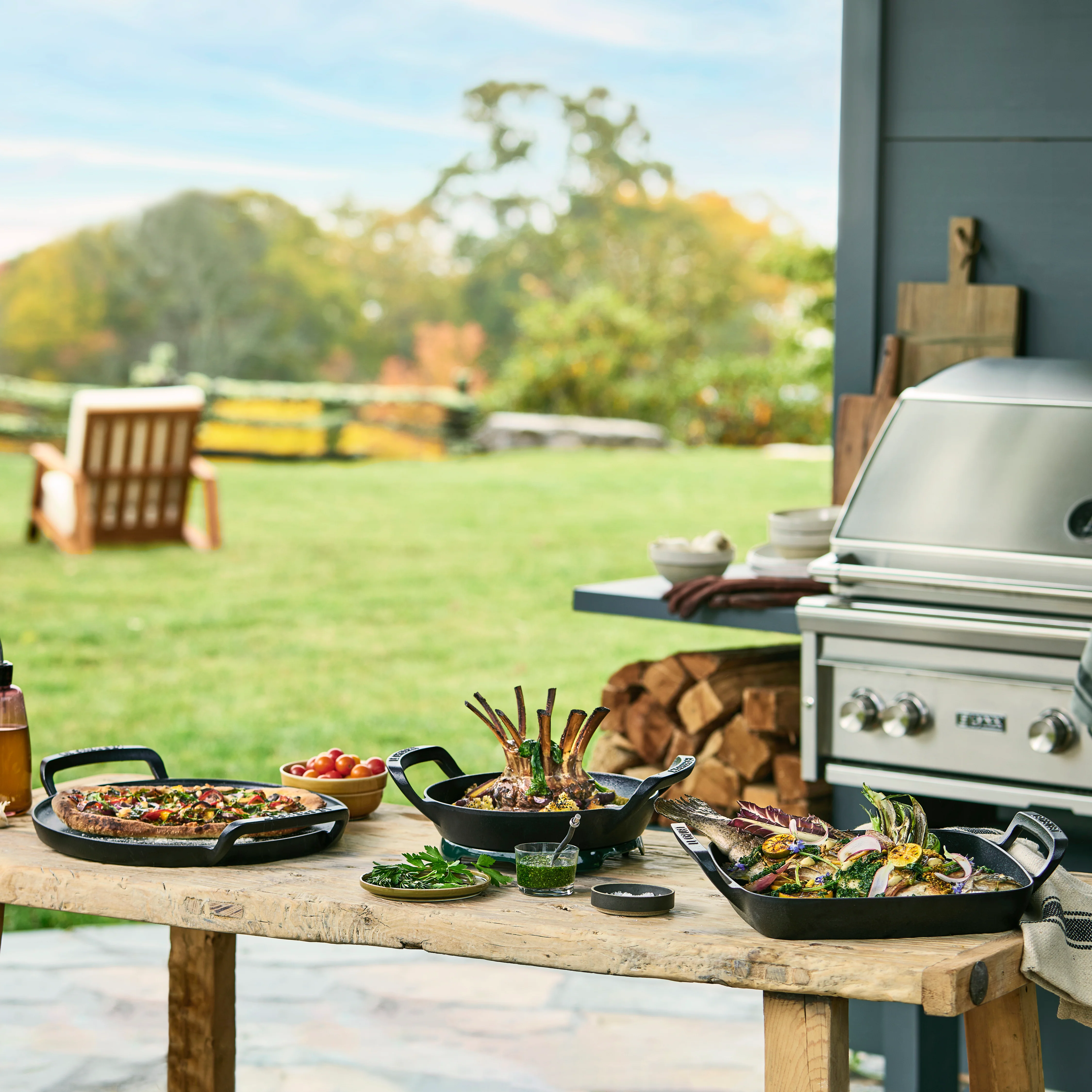 Le Creuset Alpine Outdoor Cast Iron 15" Pizza Pan - Image 3