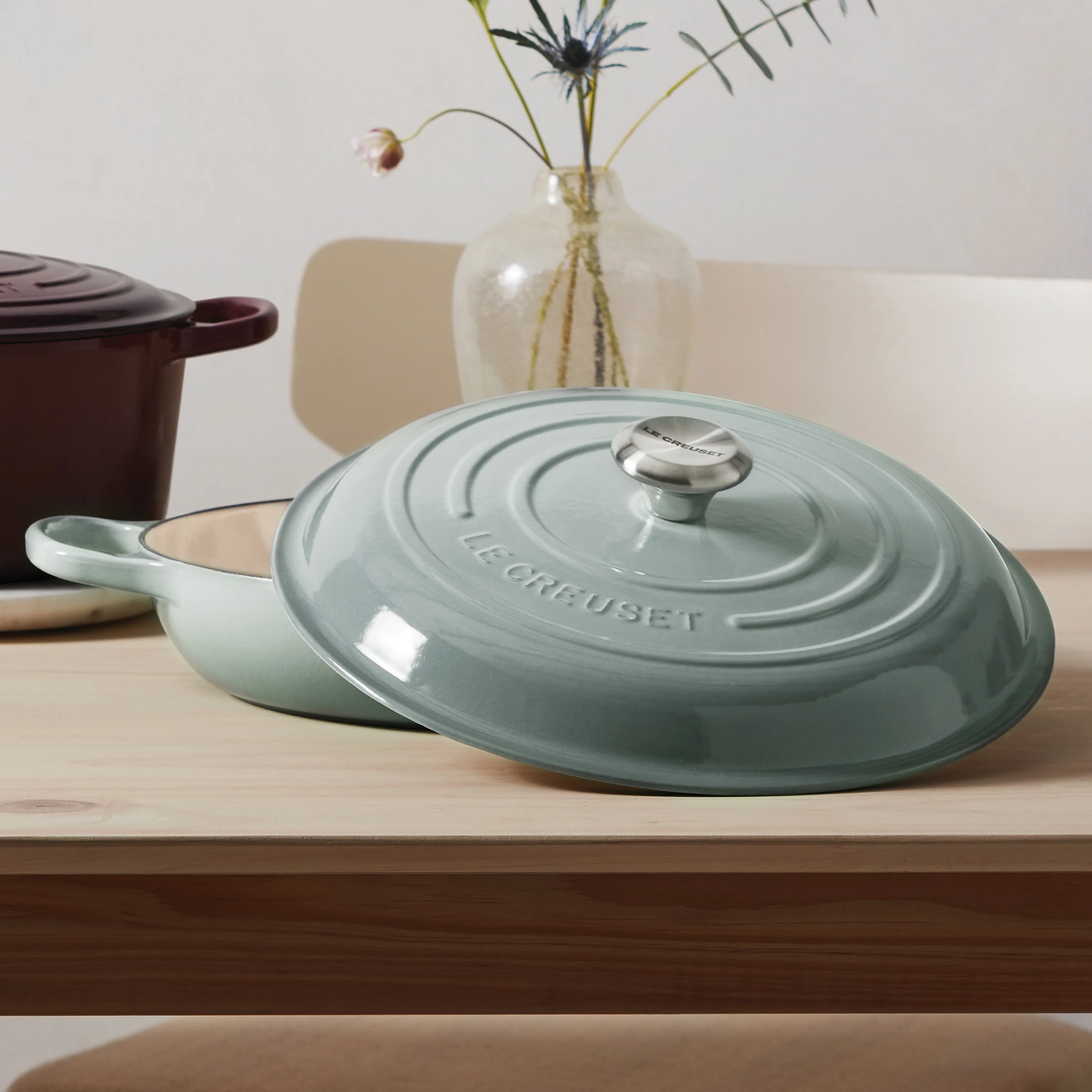 Le Creuset Signature Cast Iron 5-quart Sea Salt Braiser - Image 4