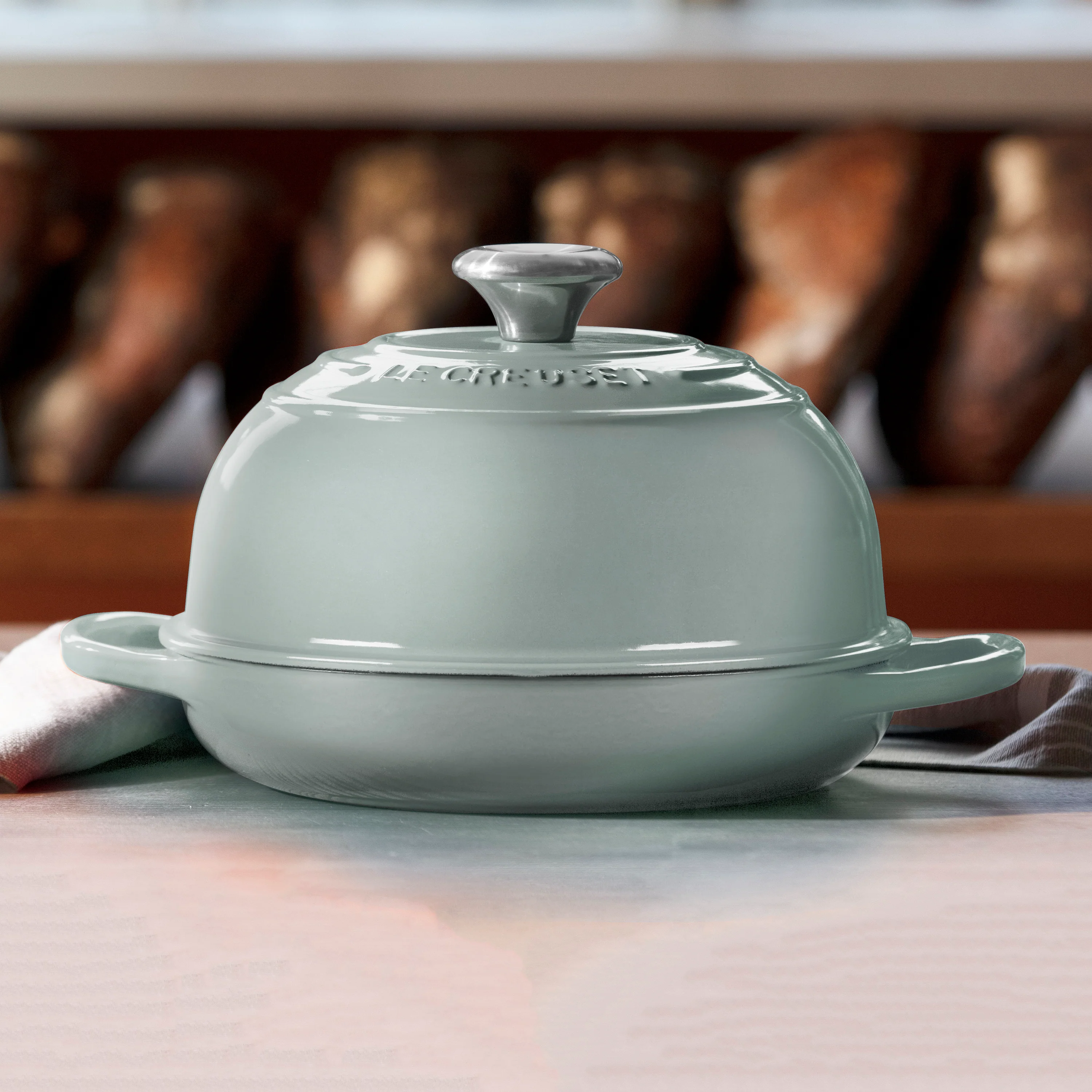 Le Creuset Signature Cast Iron 9.5" Sea Salt Bread Oven - Image 6