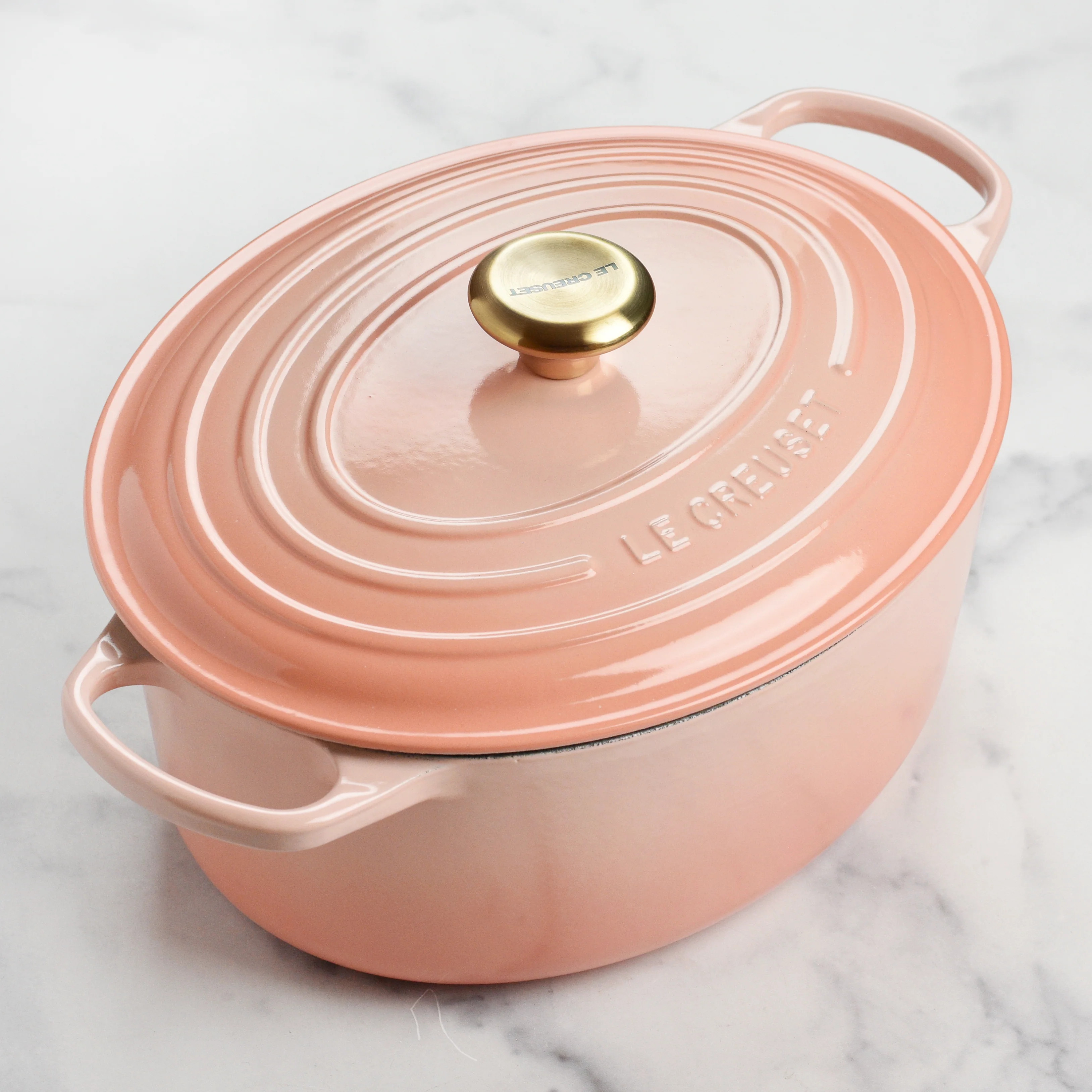 Le Creuset Signature Cast Iron 6.75-quart Peche Oval Dutch Oven - Image 6