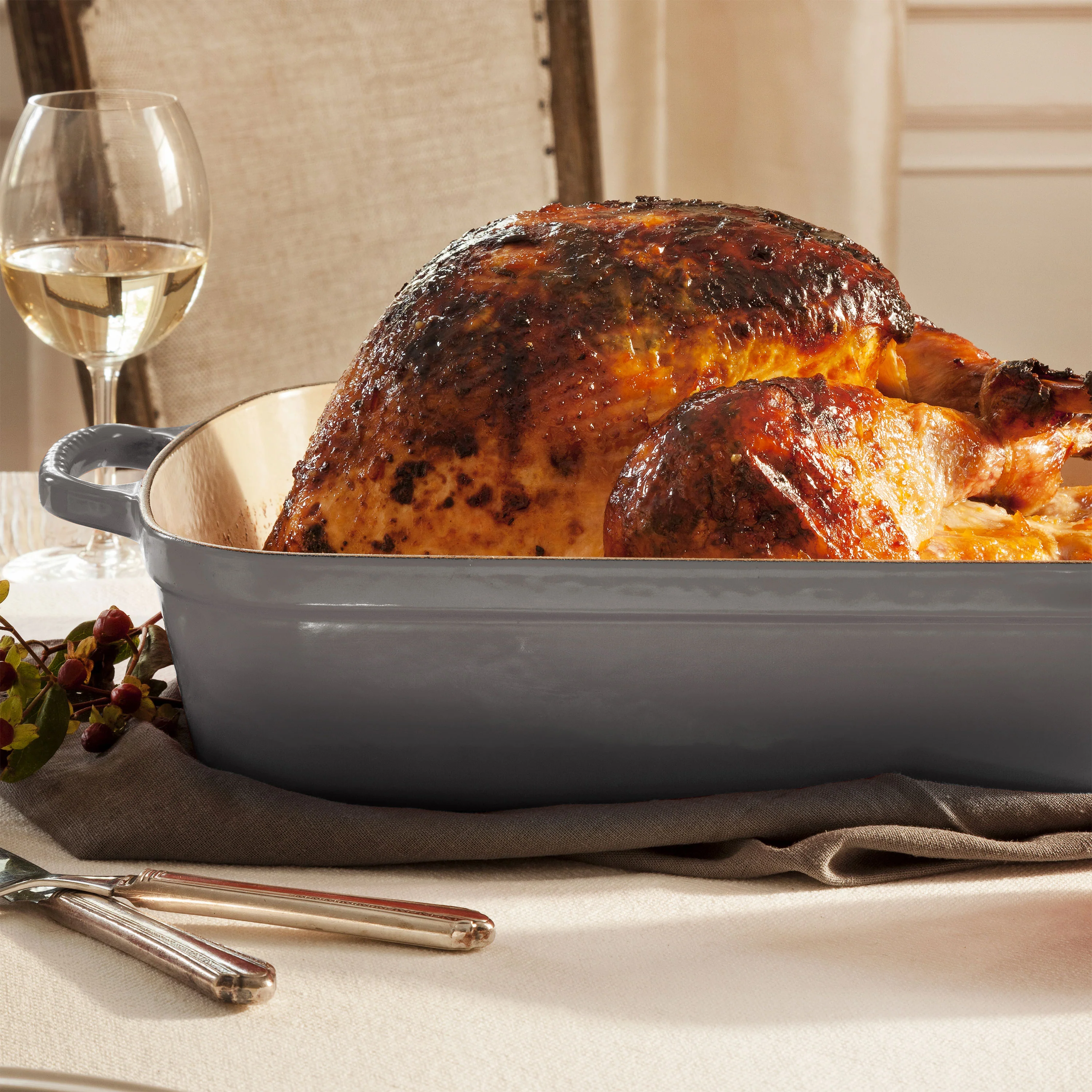 Le Creuset Signature Cast Iron Oyster Roasting Pan, 12.75x9.75" - Image 5