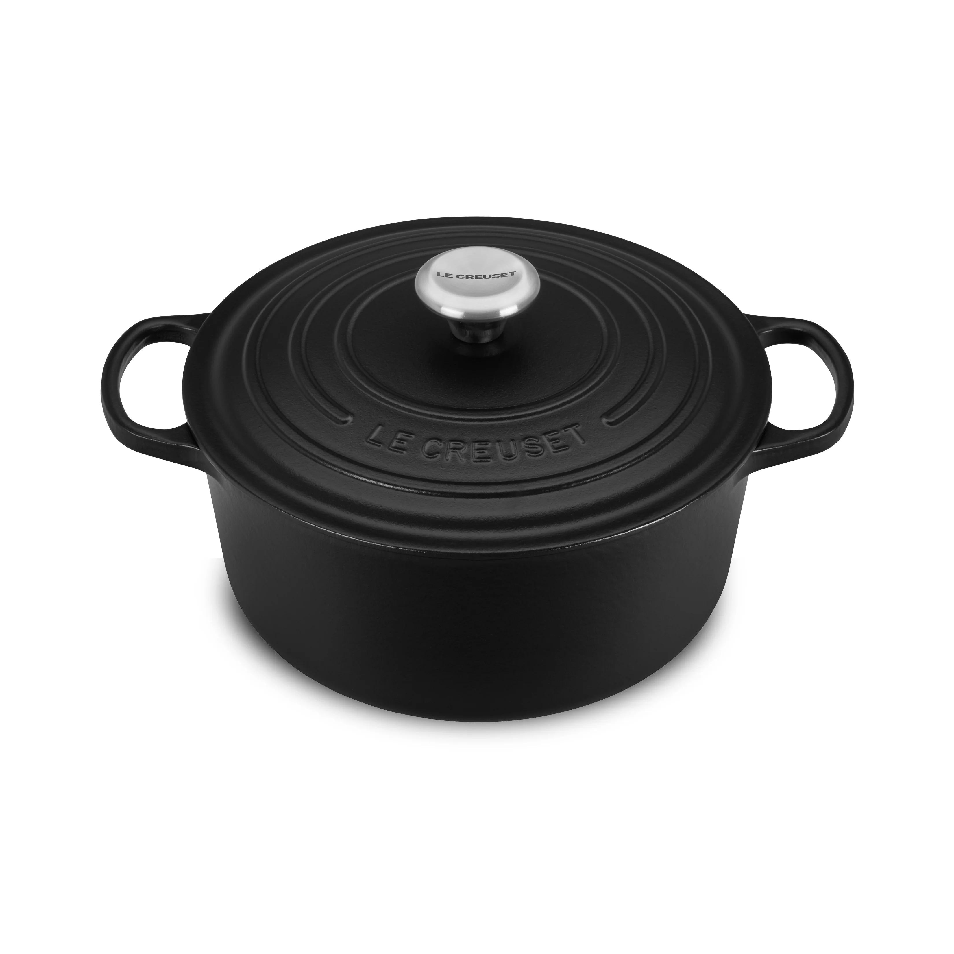 Le Creuset Signature Cast Iron 5.5-quart Licorice Round Dutch Oven