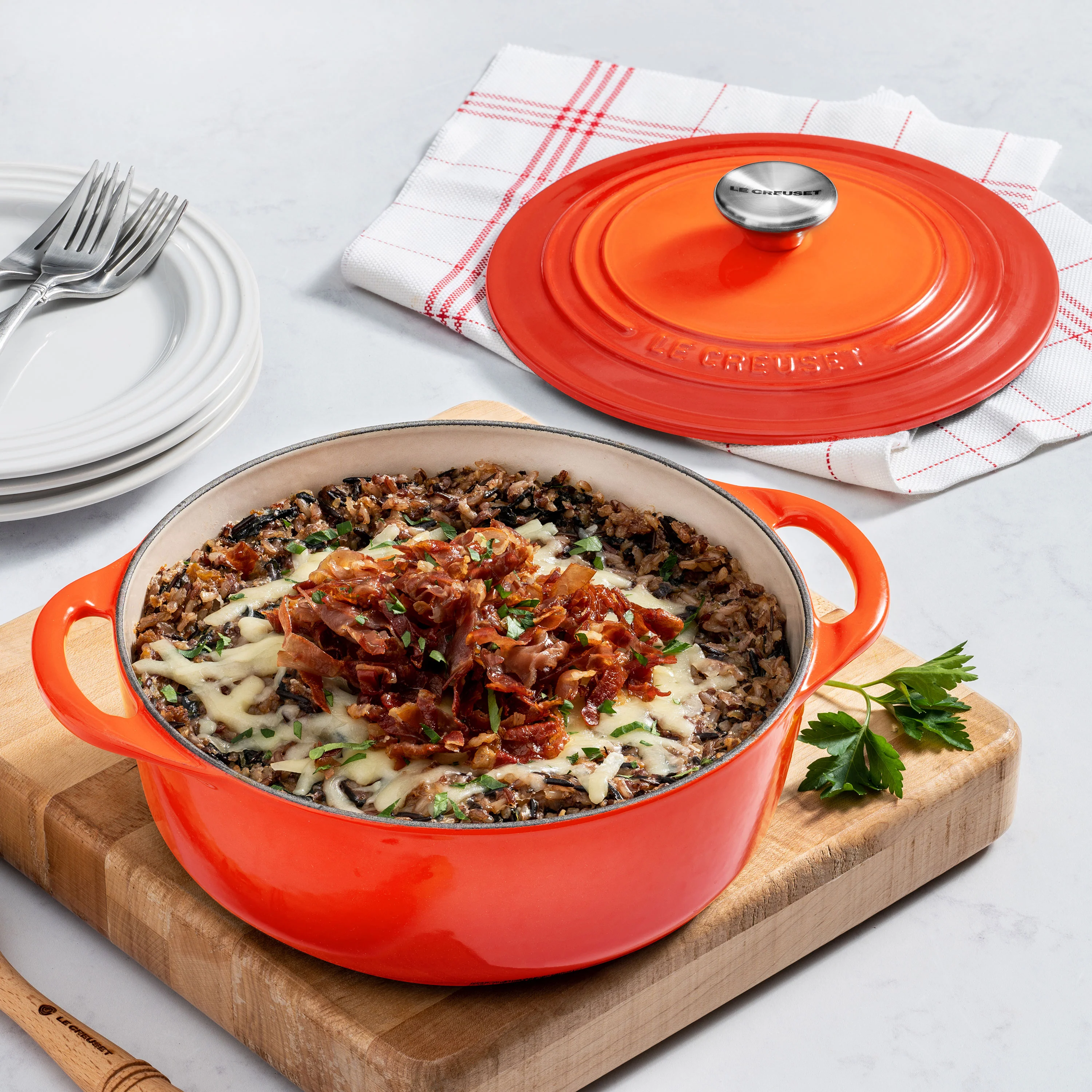 Le Creuset Cast Iron 2.75-quart Flame Shallow Round Dutch Oven - Image 2