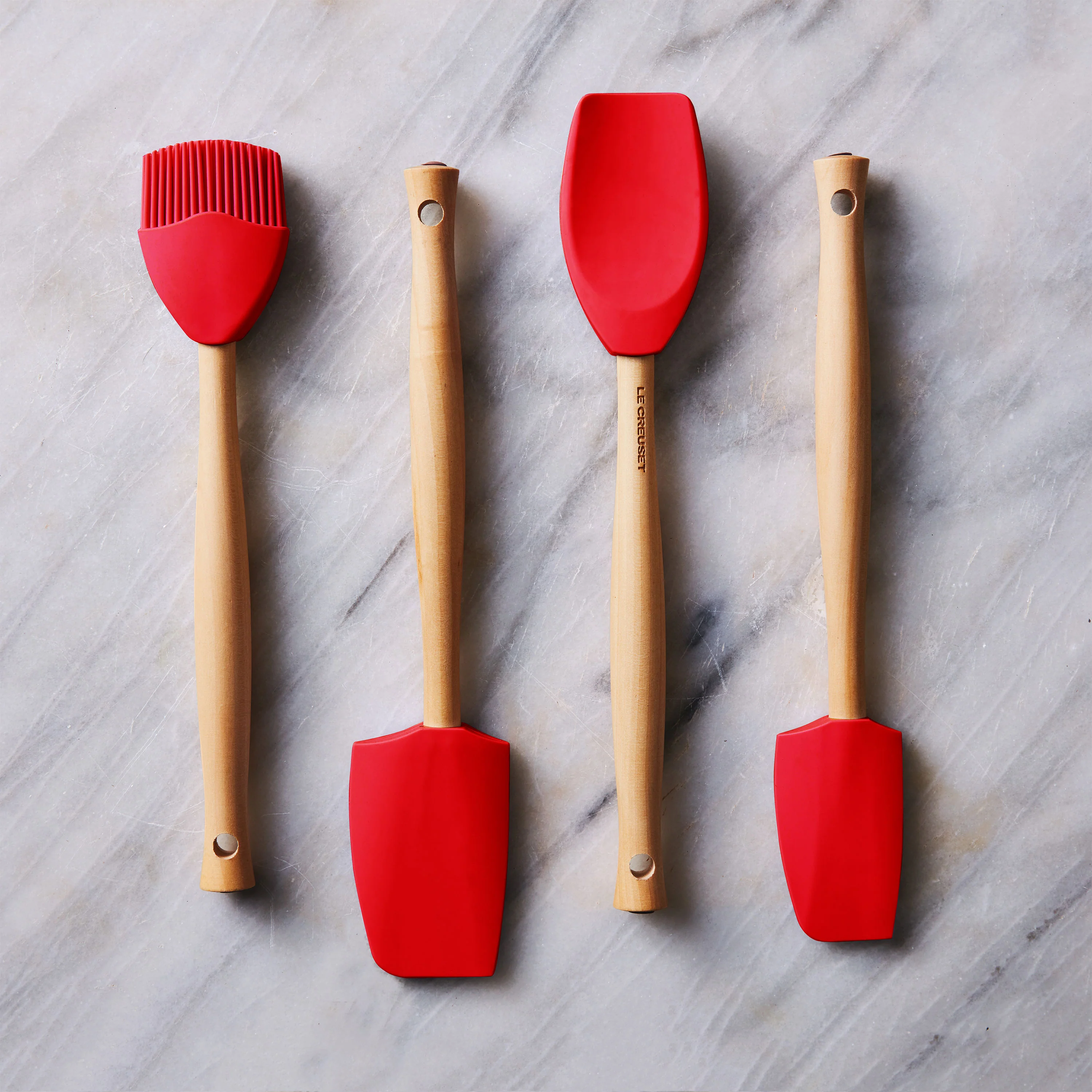 Le Creuset 5 Piece Cerise Silicone Utensil Set - Image 3