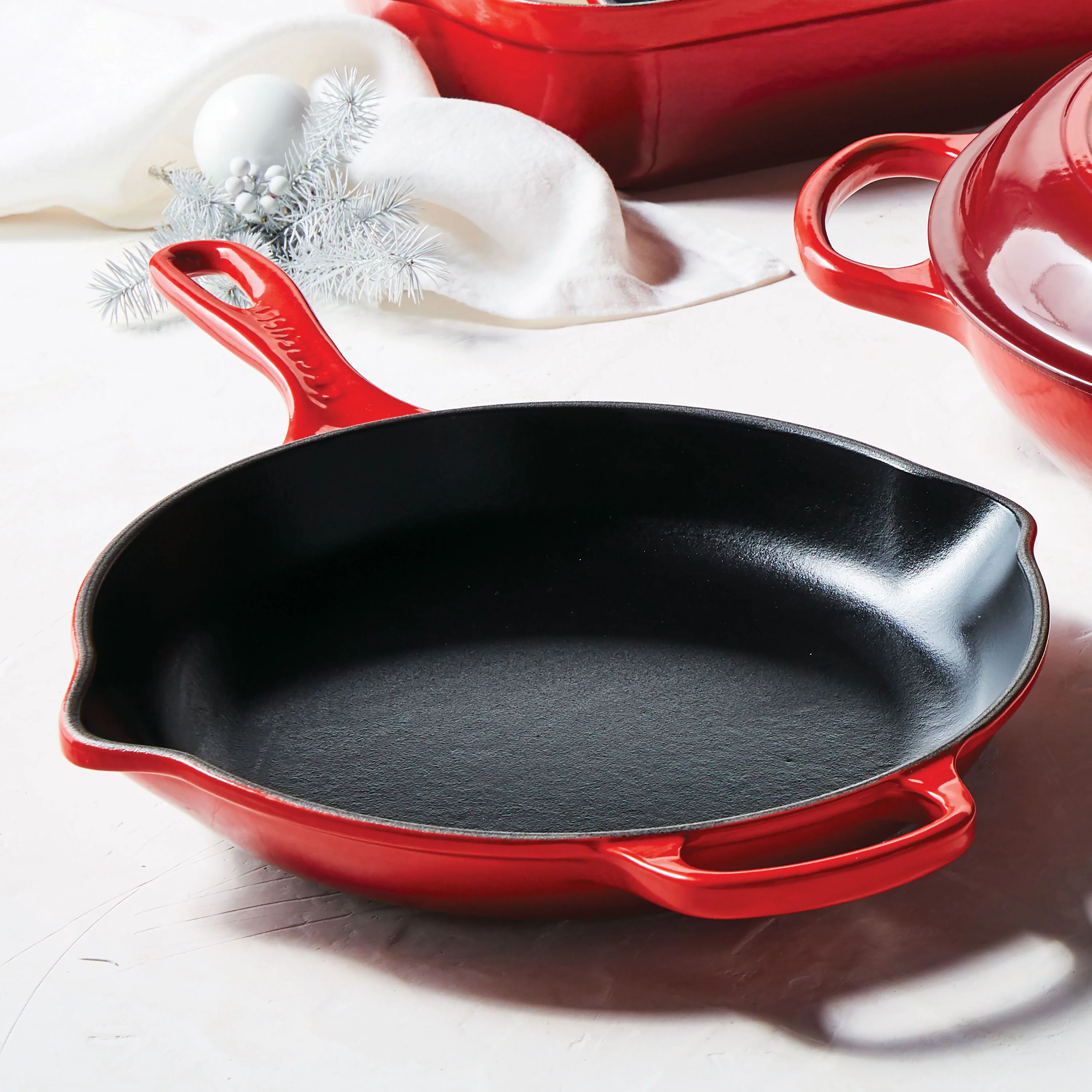Le Creuset Signature Cast Iron 11.75" Cerise Skillet - Image 2