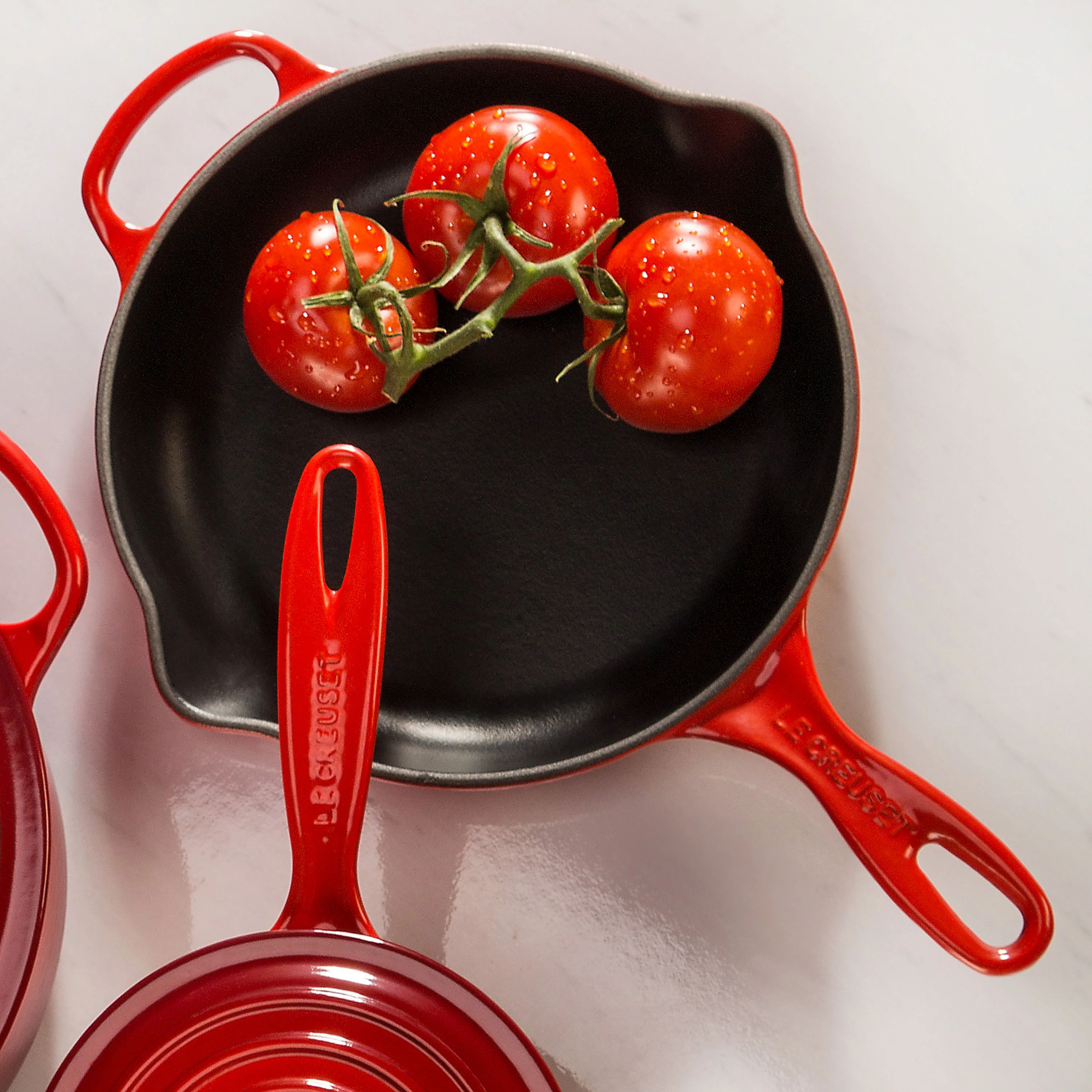 Le Creuset Signature Cast Iron 11.75" Cerise Skillet - Image 6