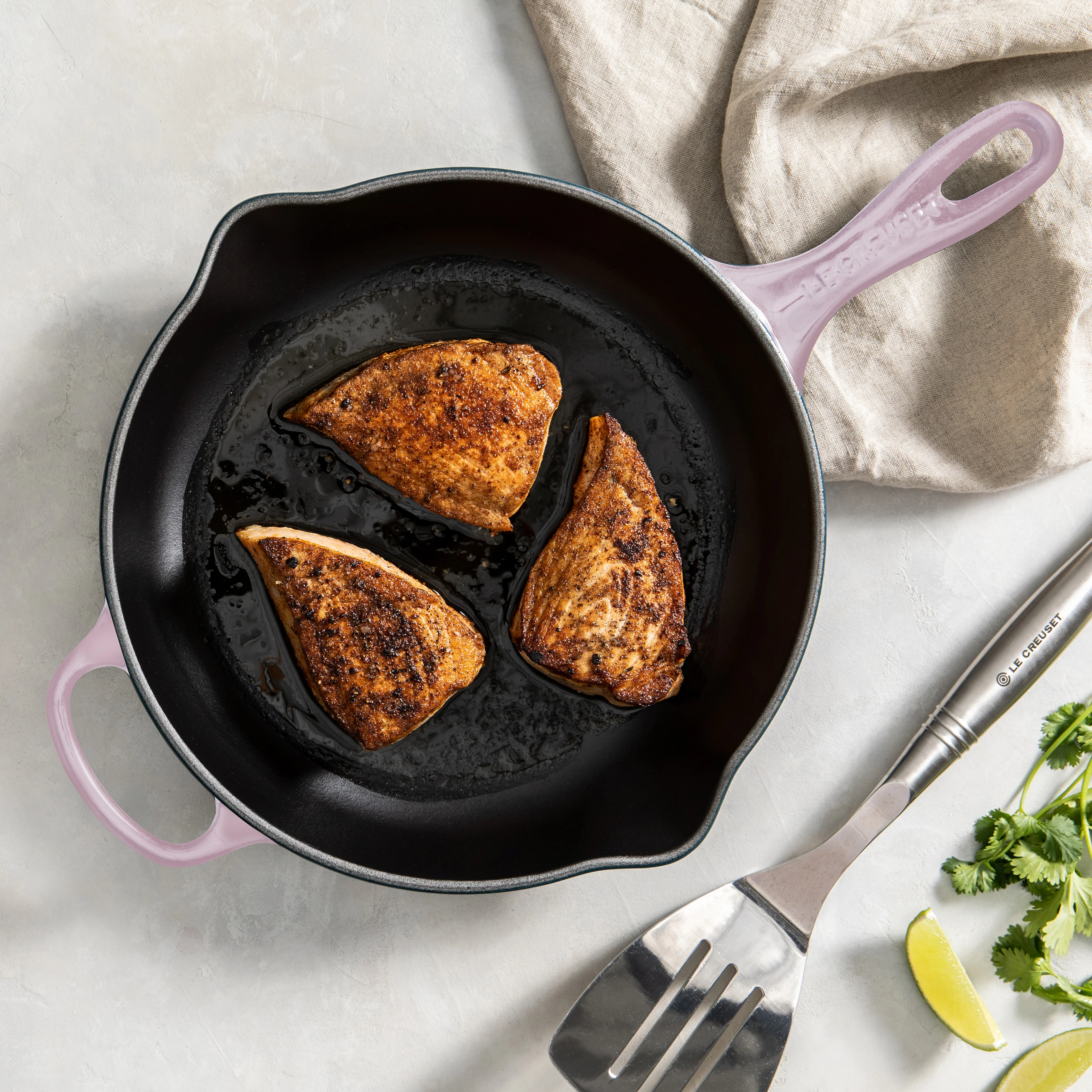 Le Creuset Signature Cast Iron 9" Shallot Iron Handle Skillet - Image 2